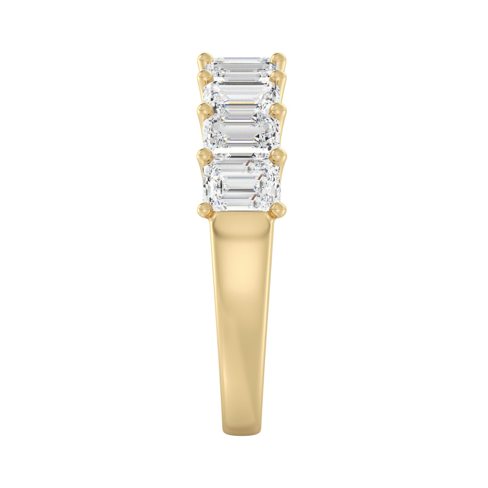 Emerald Half Eternity Wedding Ring