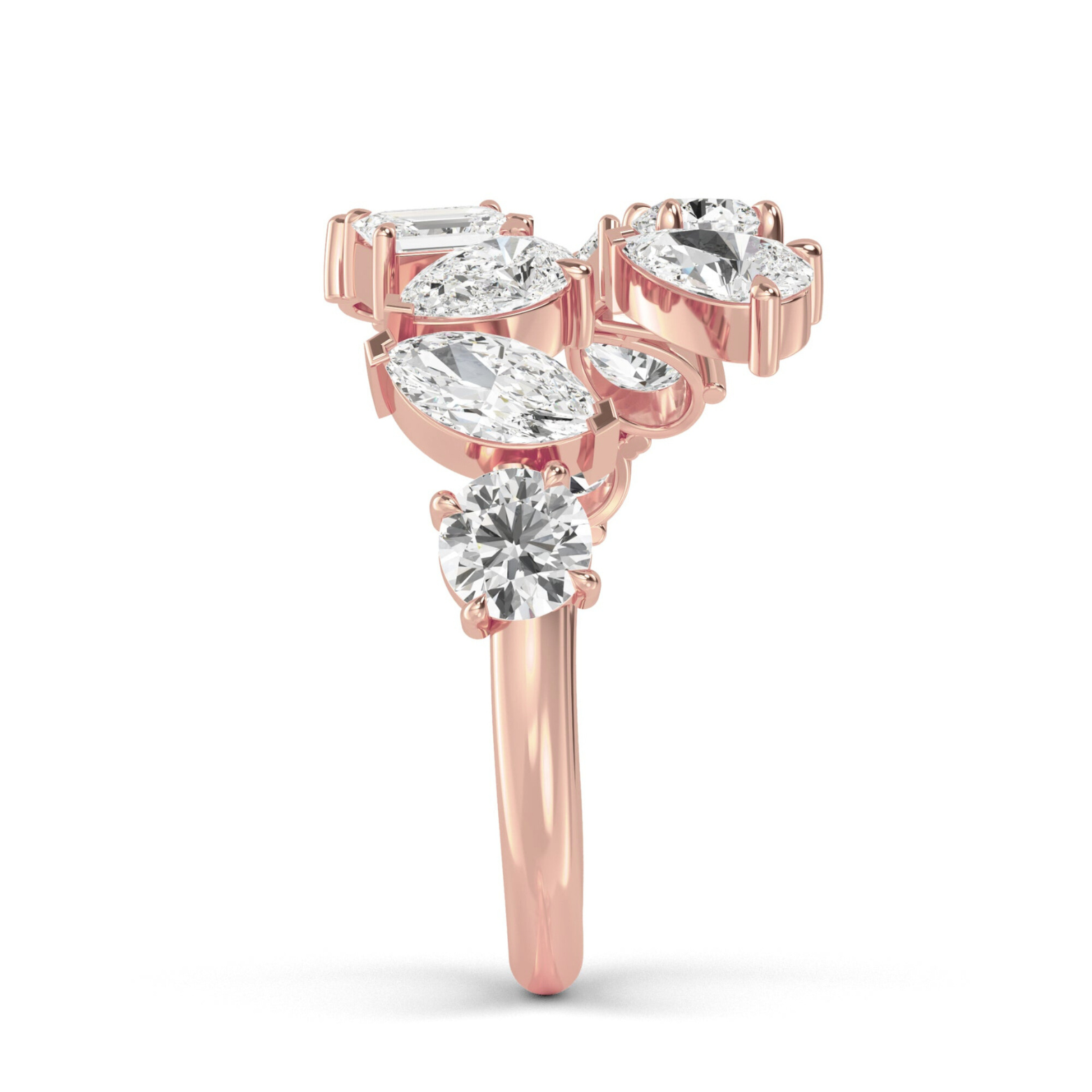 Multi Shape Diamond Wrap Ring
