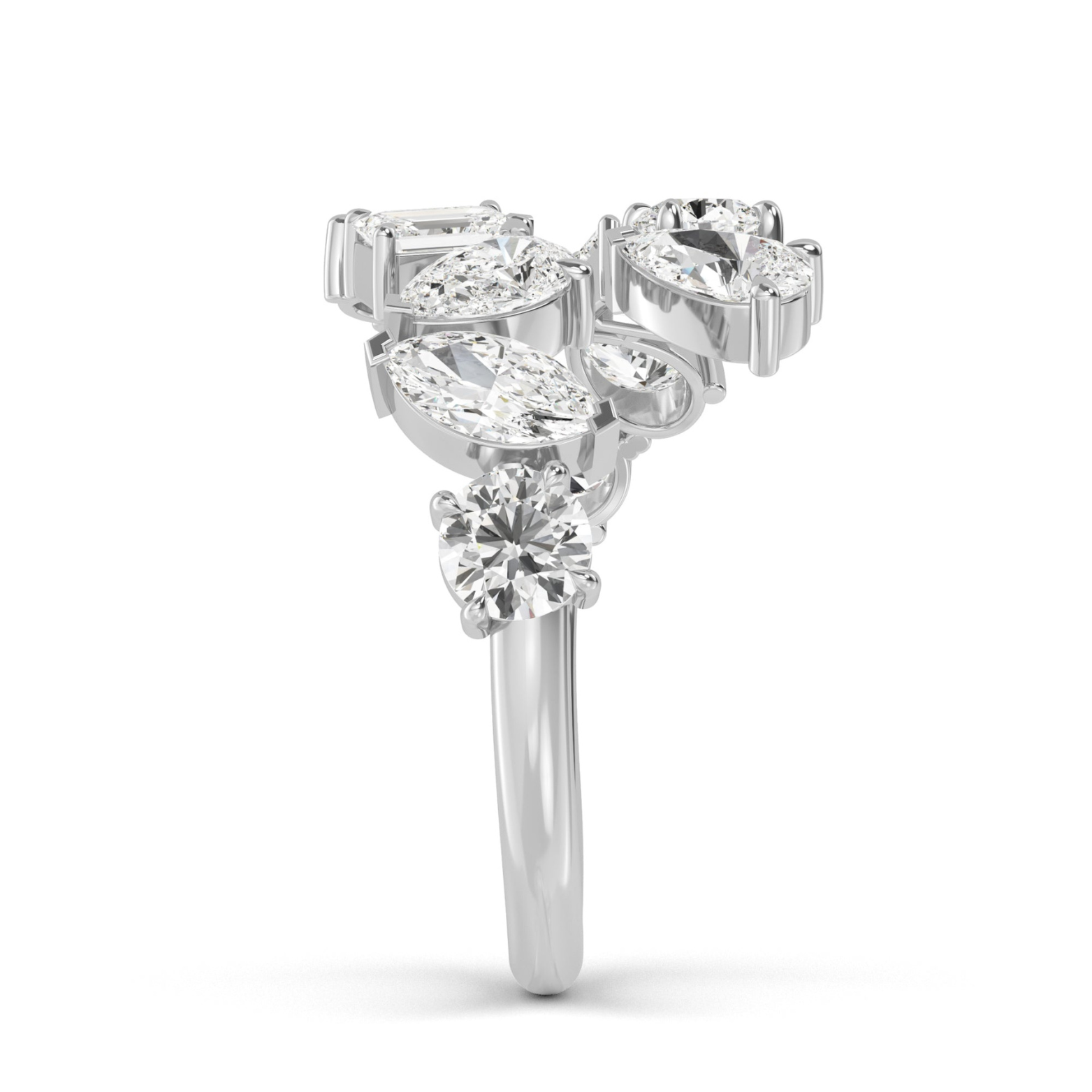 Multi Shape Diamond Wrap Ring