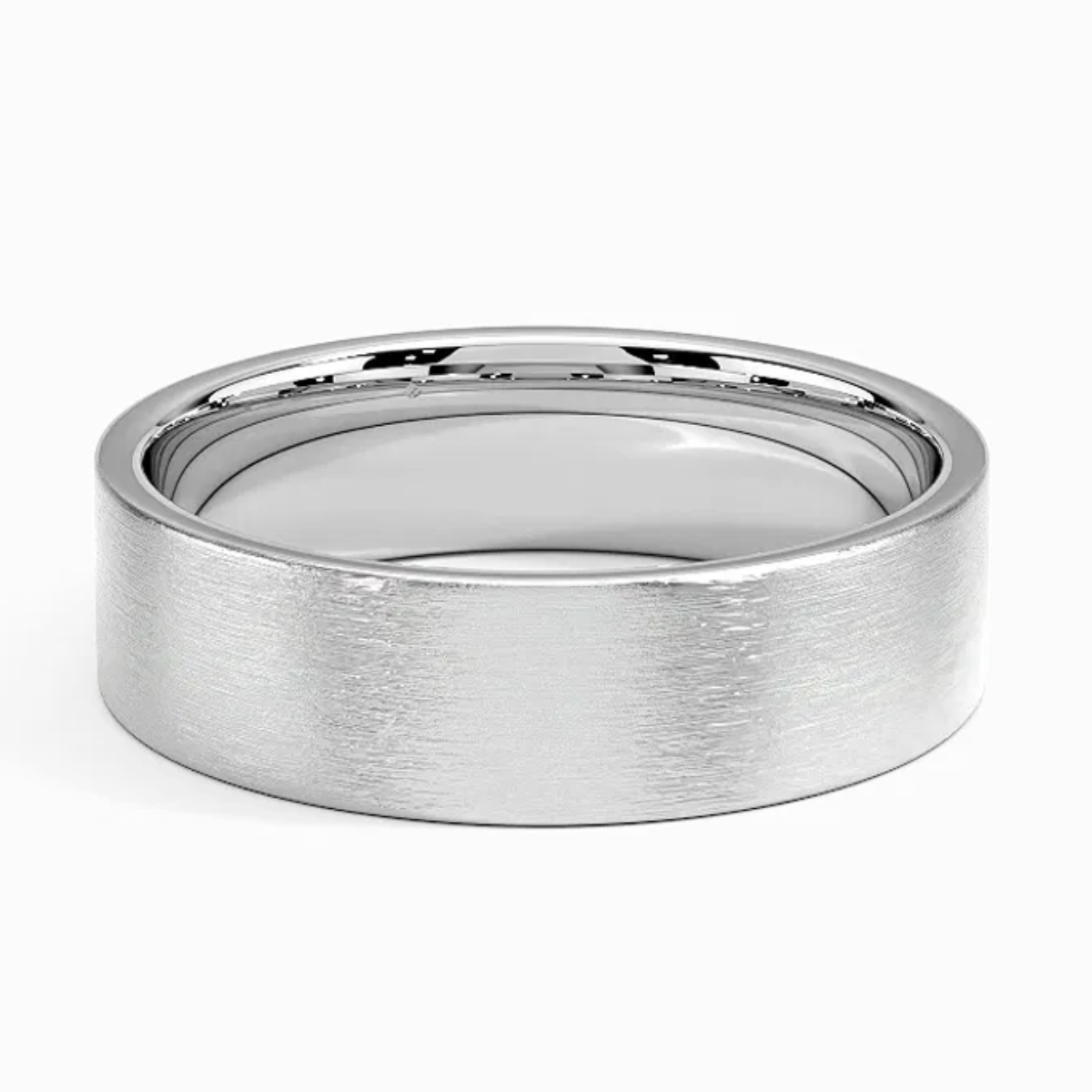Men's 4mm Brushed Matte Cigar Wedding Band
