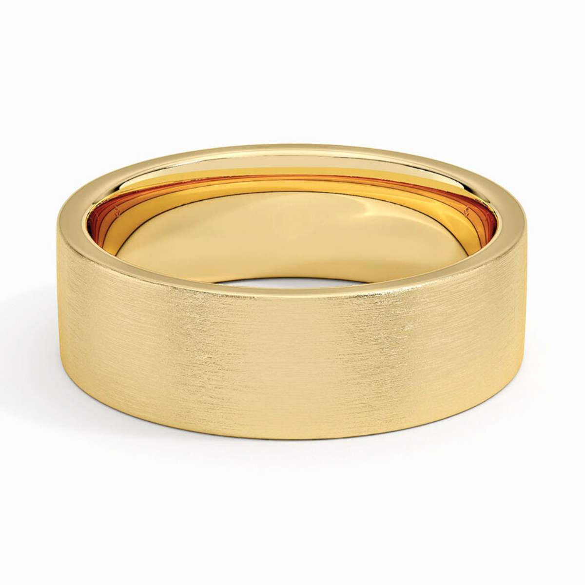 Men's 4mm Brushed Matte Cigar Wedding Band