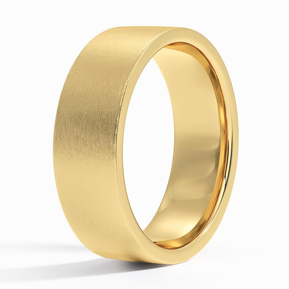 Men's 4mm Brushed Matte Cigar Wedding Band