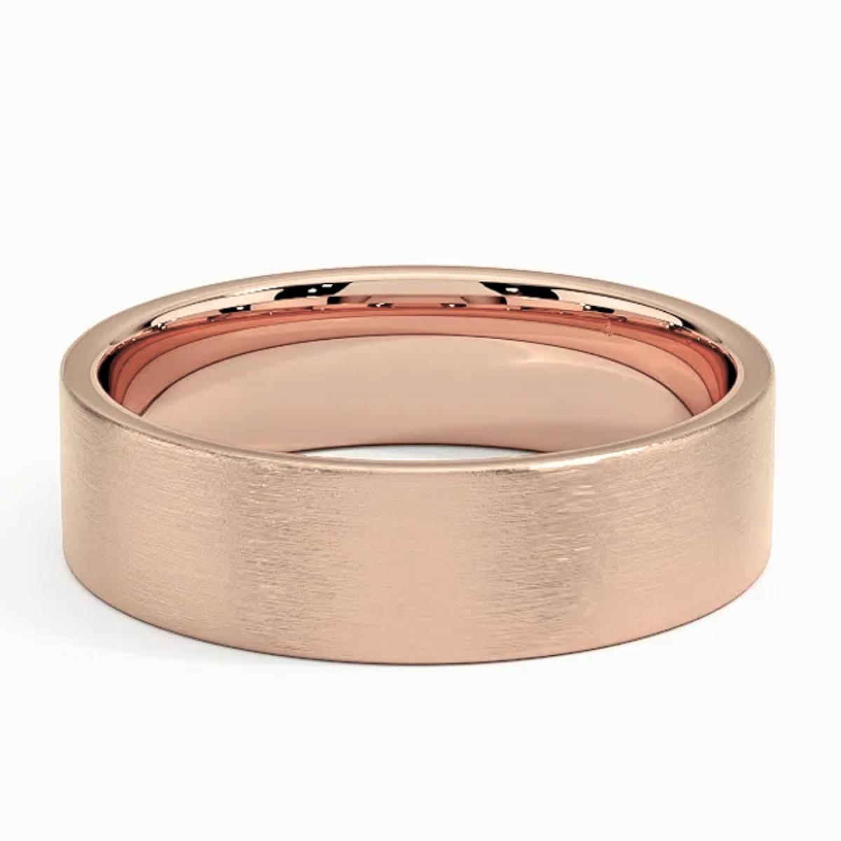Men's 4mm Brushed Matte Cigar Wedding Band