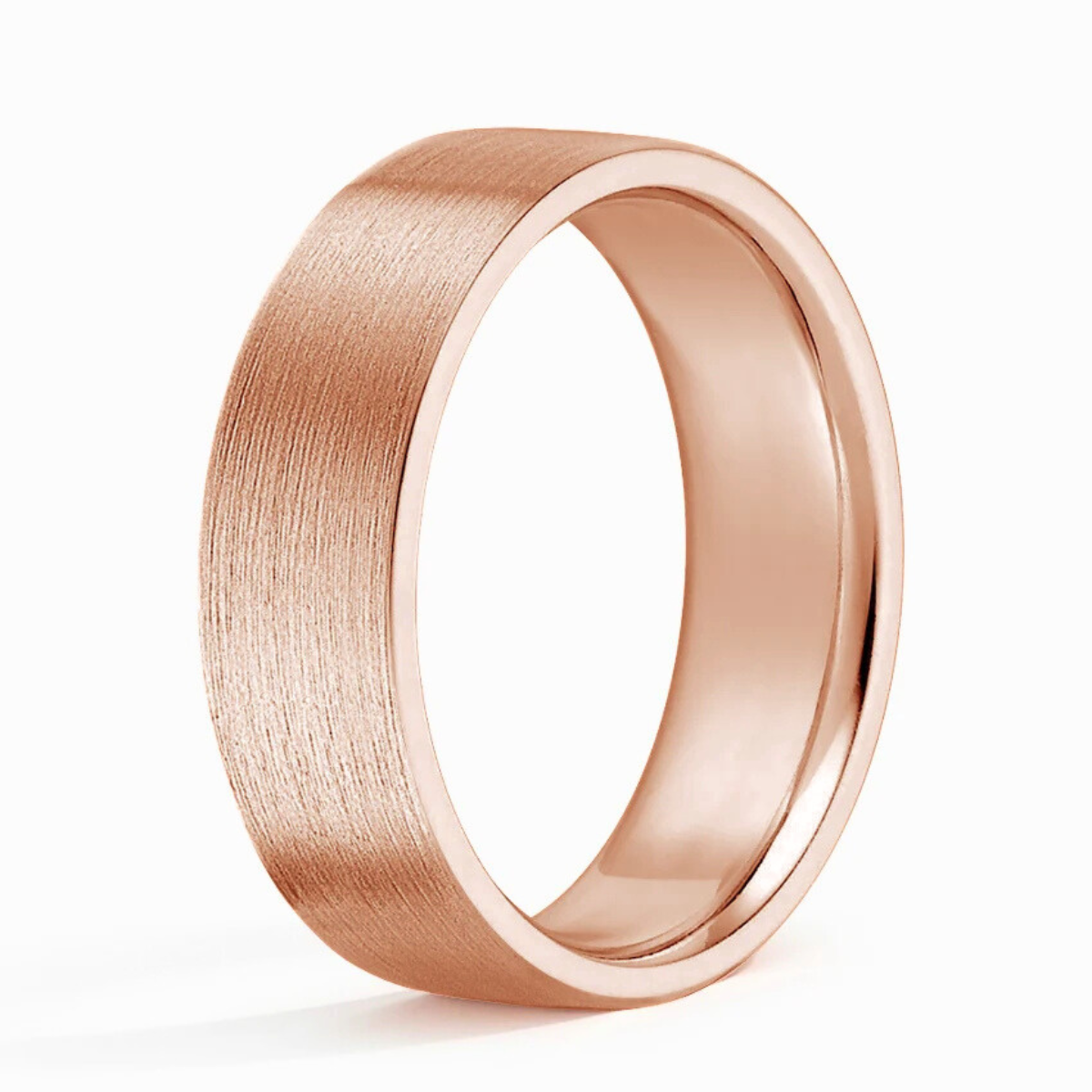 Men's 4mm Brushed Matte Cigar Wedding Band