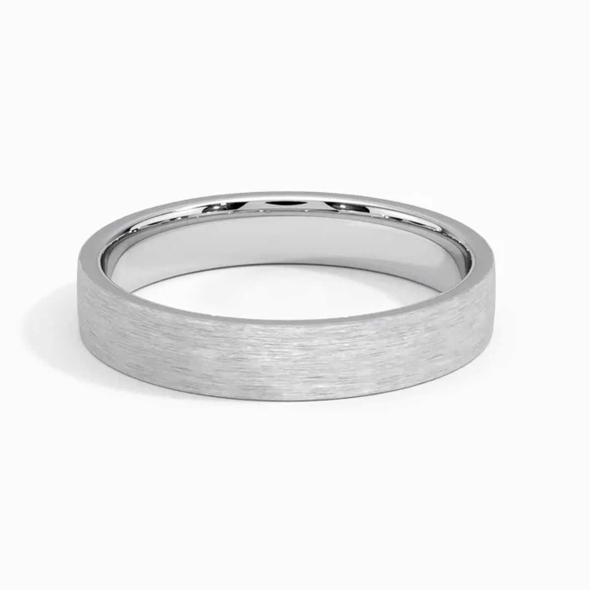Men's 4mm Brushed Matte Cigar Wedding Band