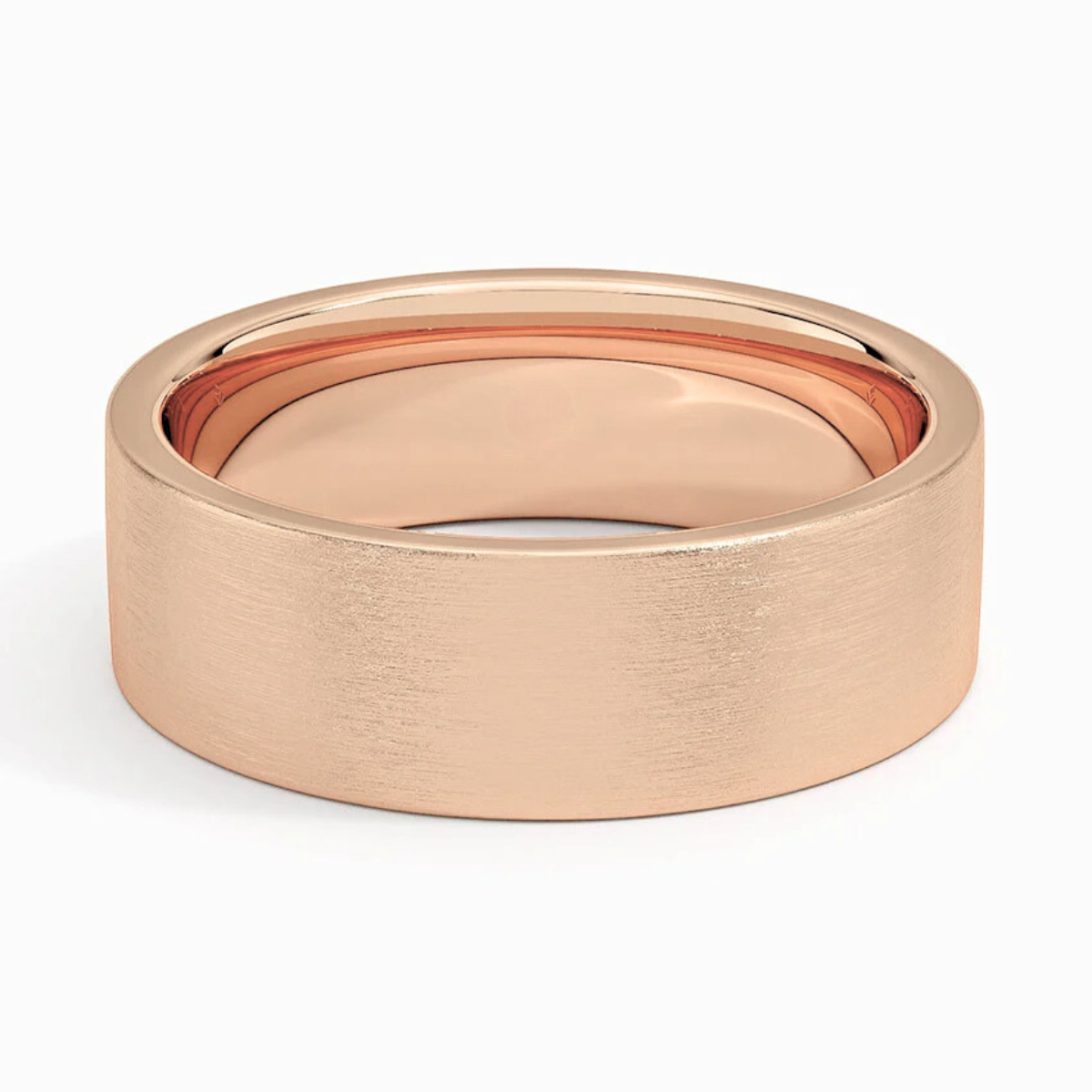 Men's 4mm Brushed Matte Cigar Wedding Band