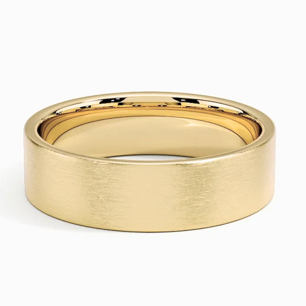 Men's 4mm Brushed Matte Cigar Wedding Band