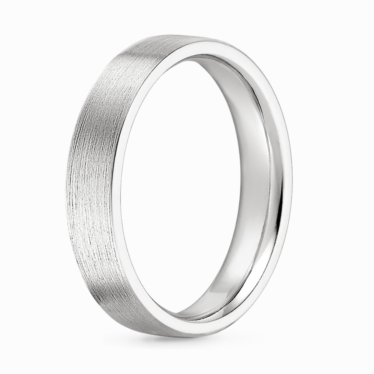 Men's 4mm Brushed Matte Cigar Wedding Band