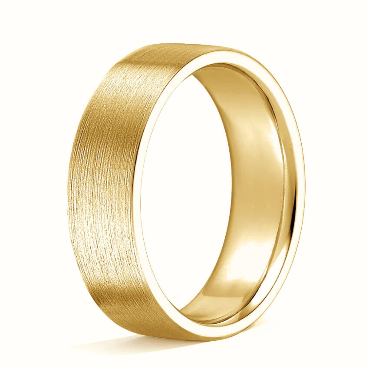Men's 4mm Brushed Matte Cigar Wedding Band