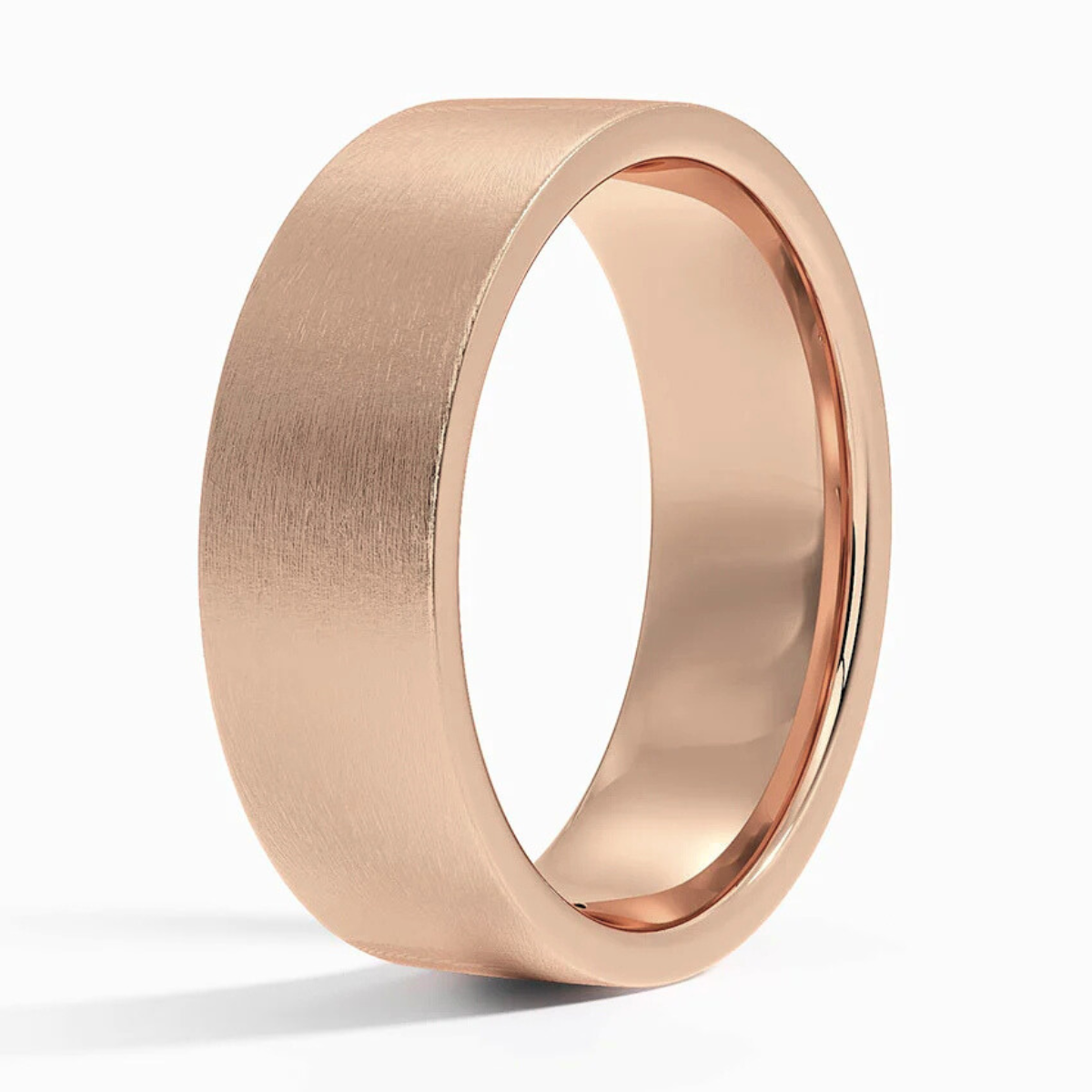 Men's 4mm Brushed Matte Cigar Wedding Band