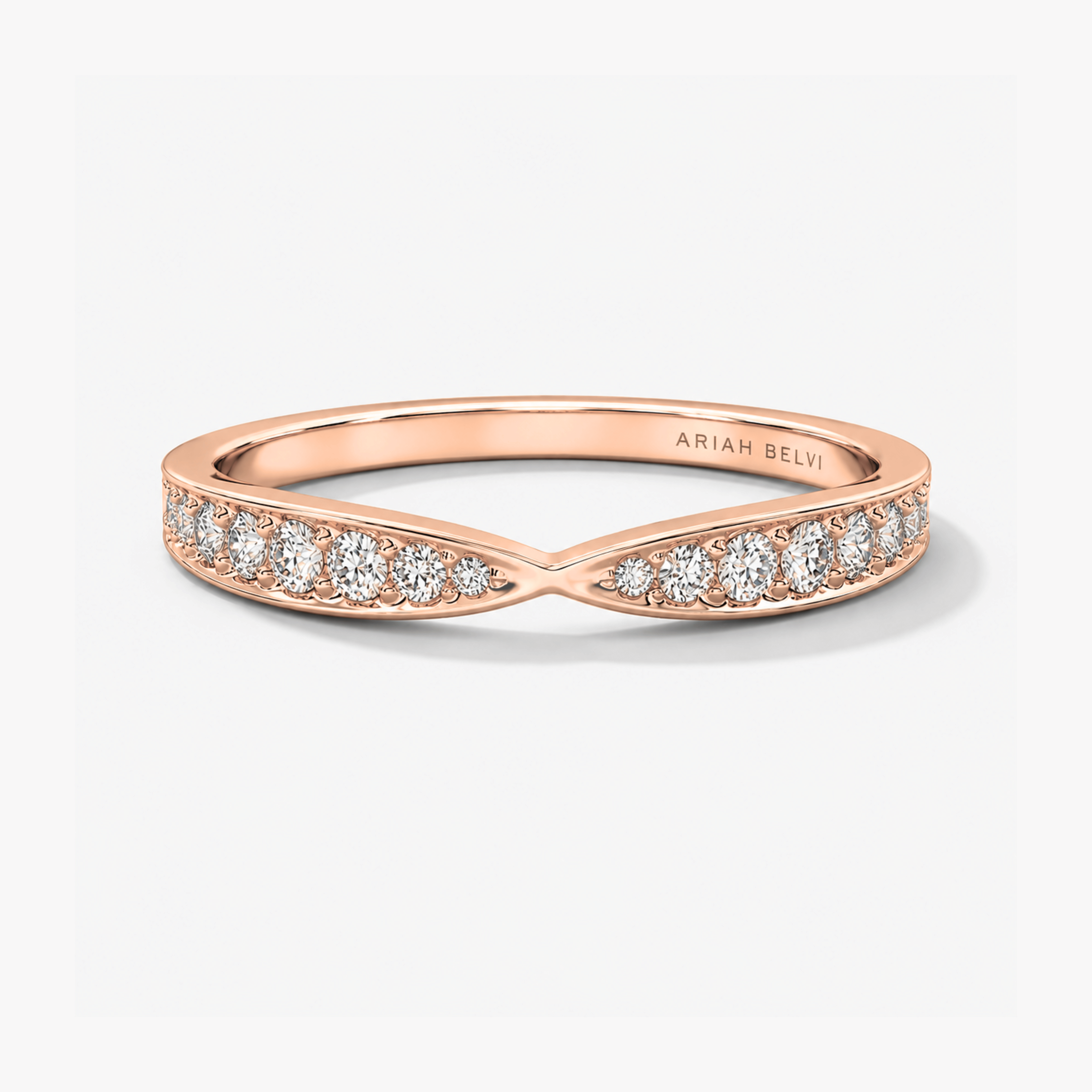 Round Diamond Tapered Wedding Band