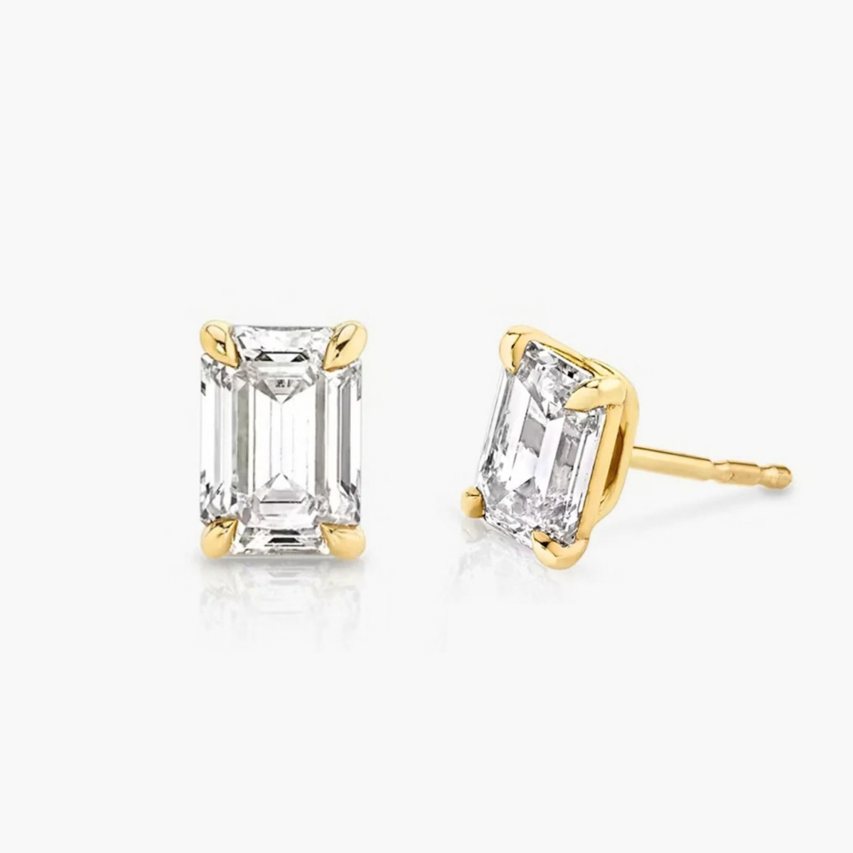 Signature Emerald-Cut Diamond Studs