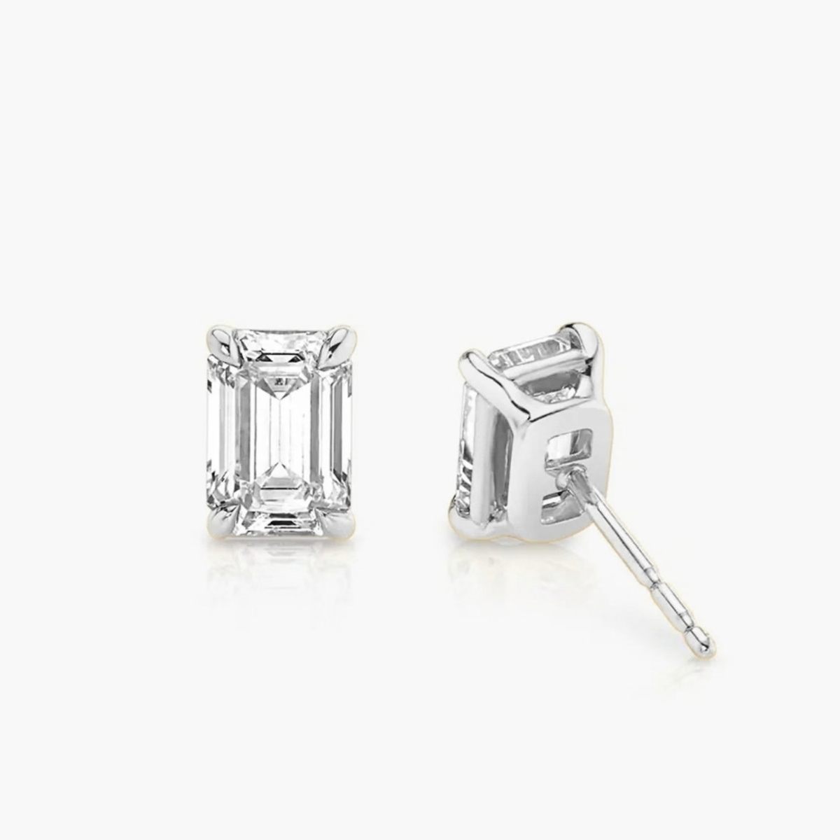 Signature Emerald-Cut Diamond Studs