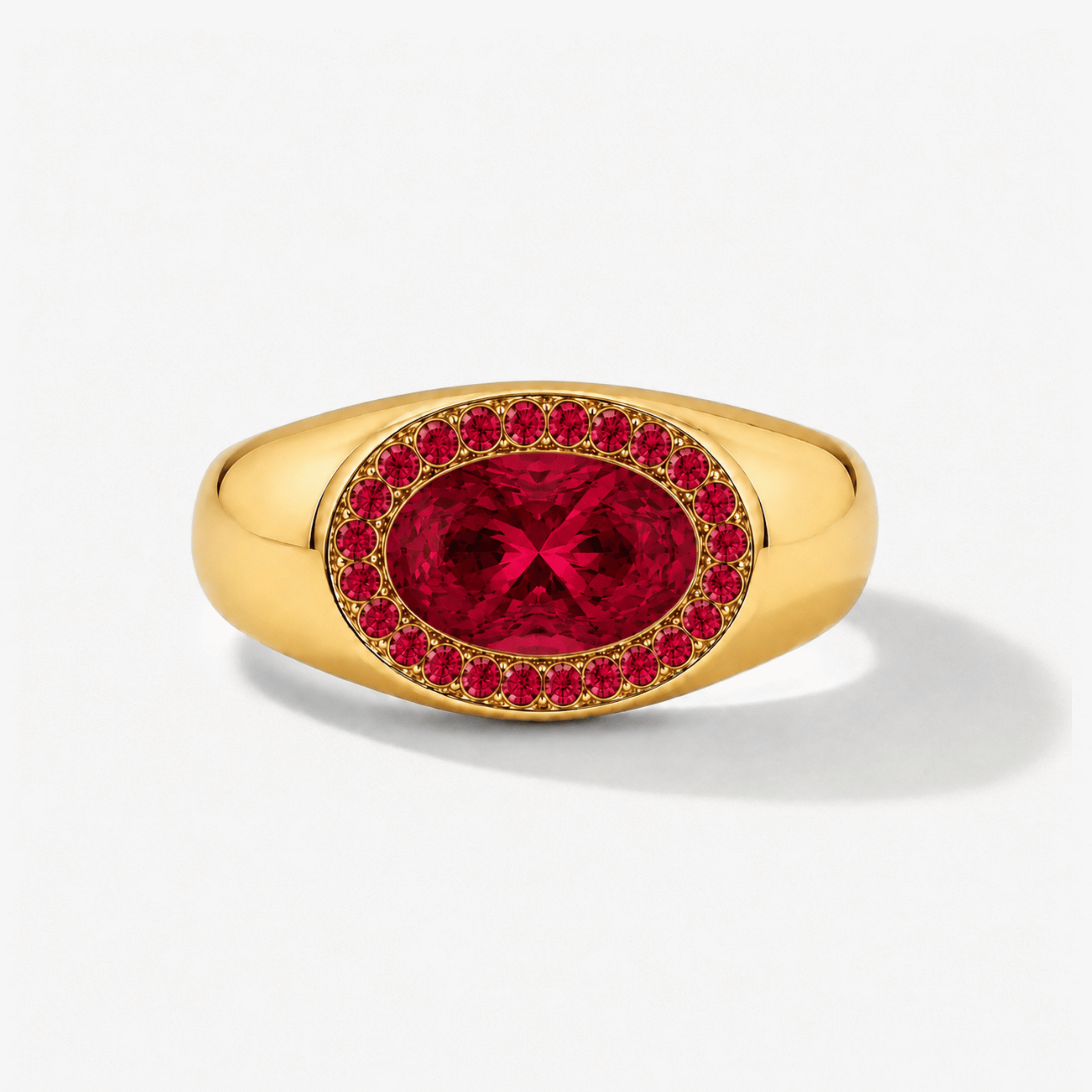 The Marlowe Signet Ruby Pinky Ring