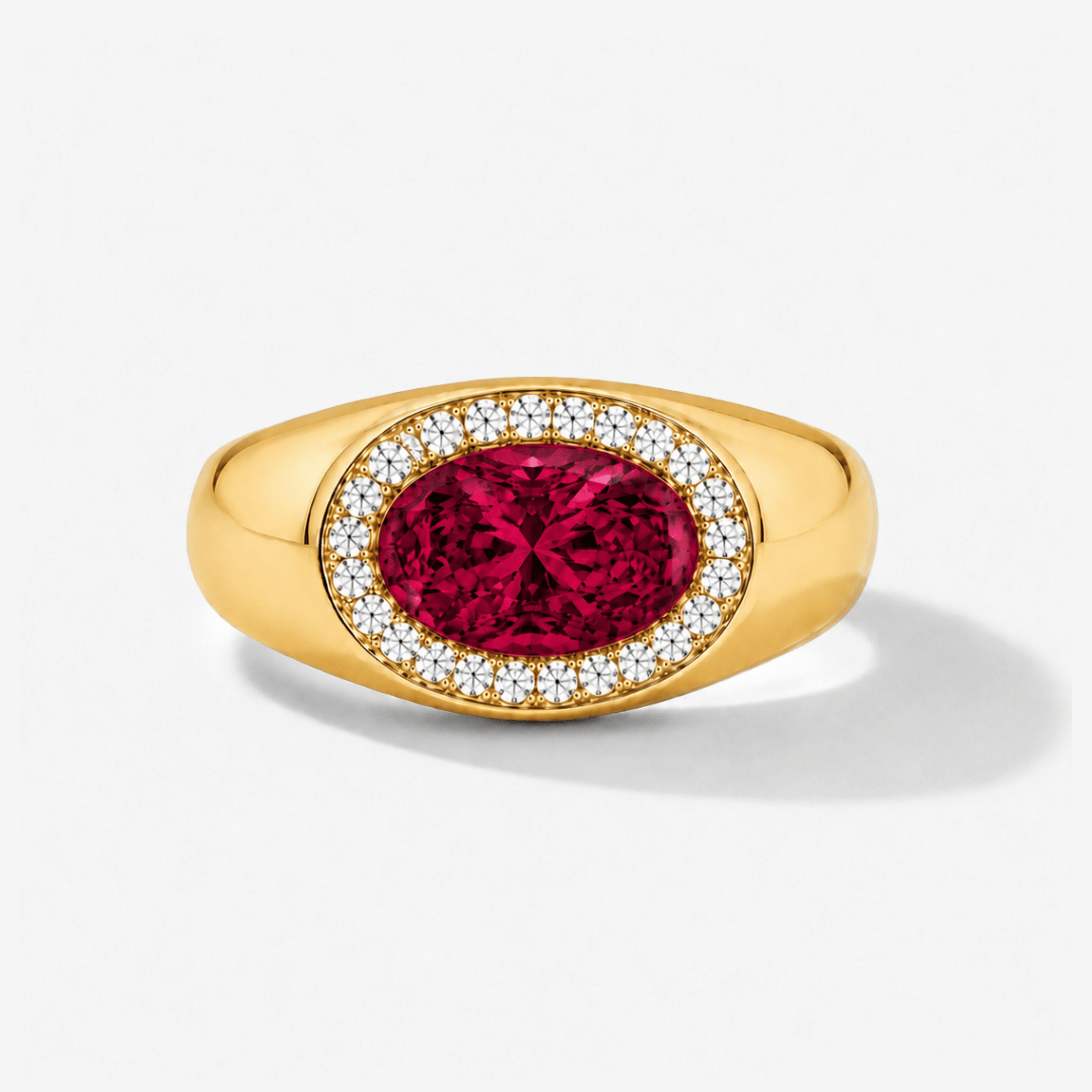 The Marlowe Signet Ruby Pinky Ring