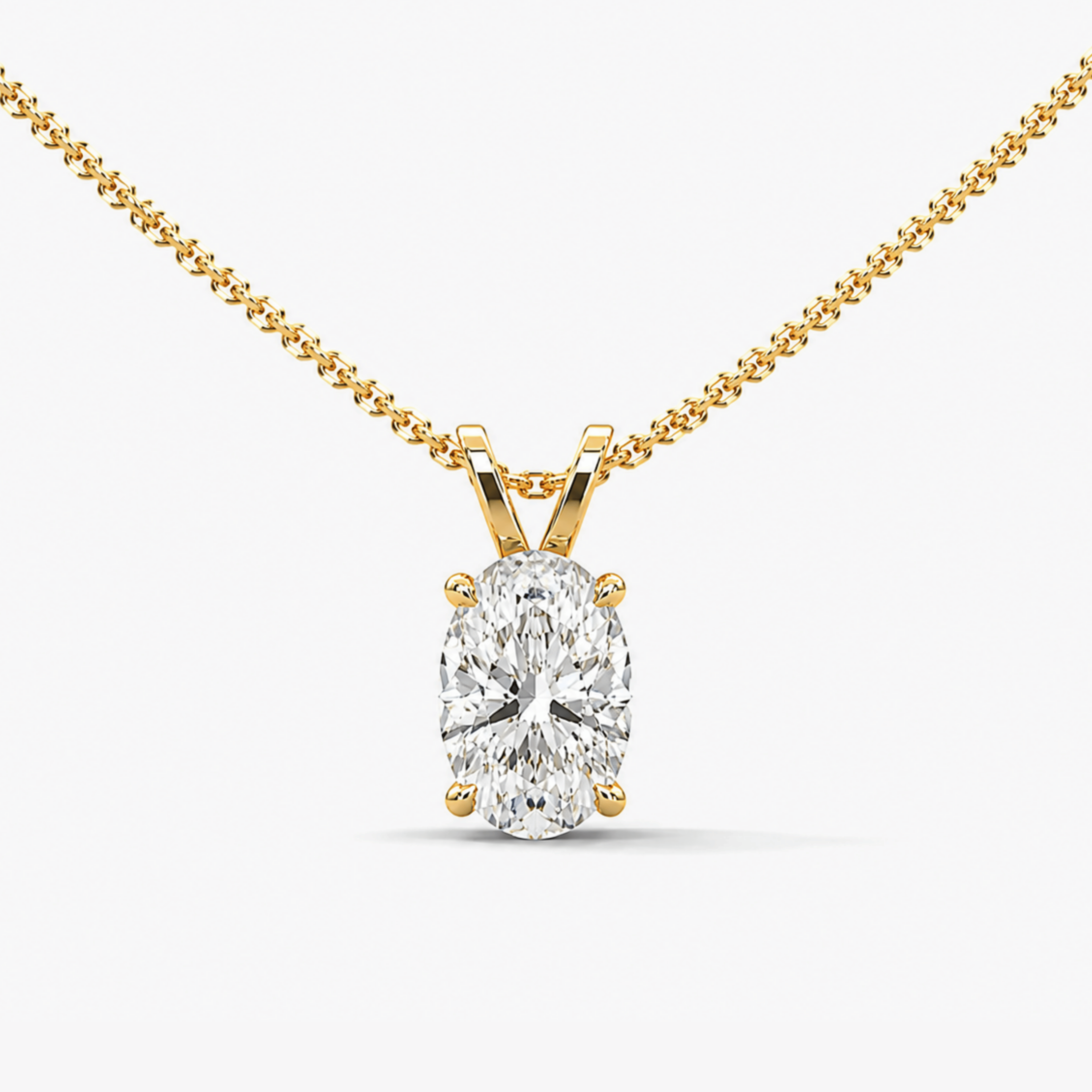 Oval Diamond Pendant
