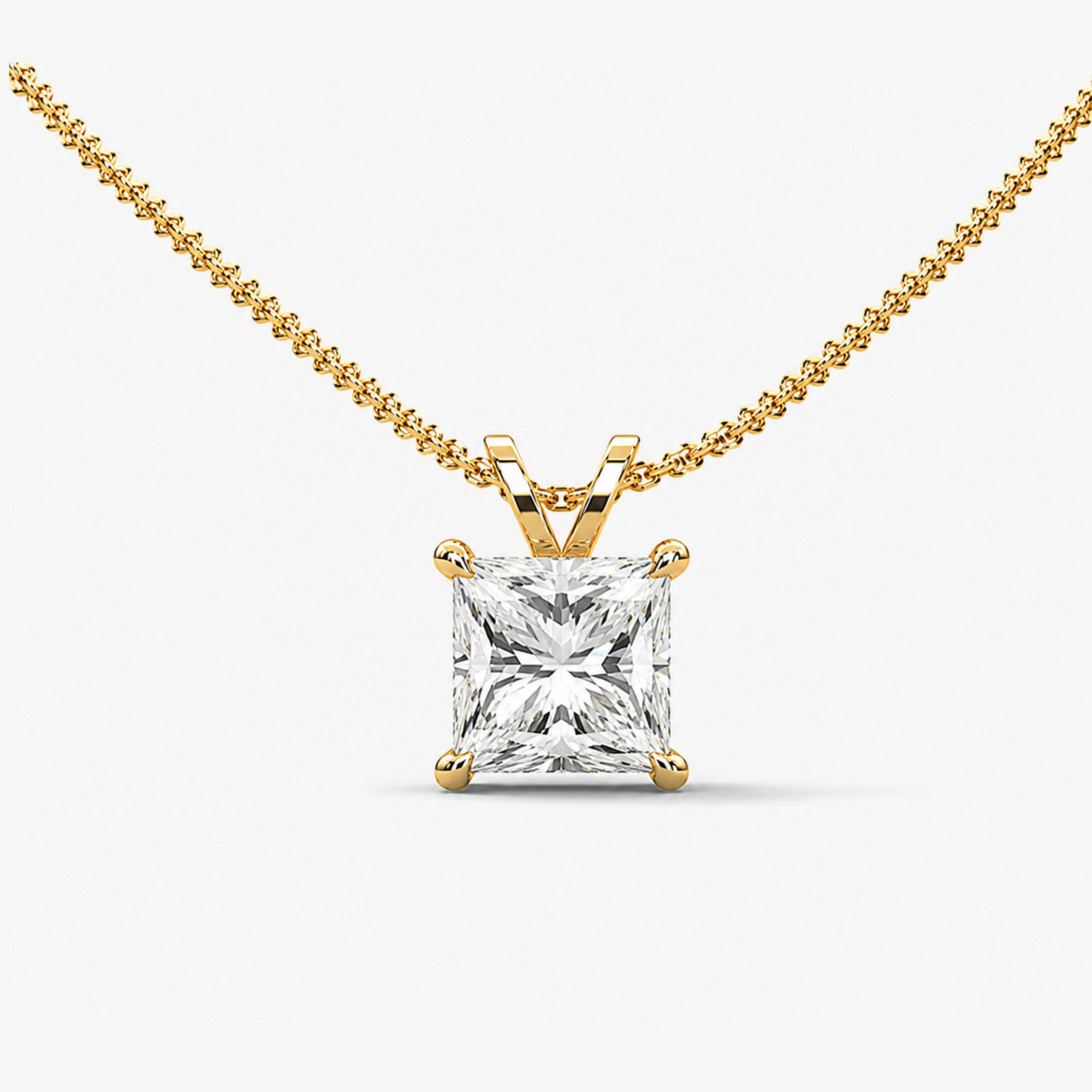 Princess Cut Diamond Pendant