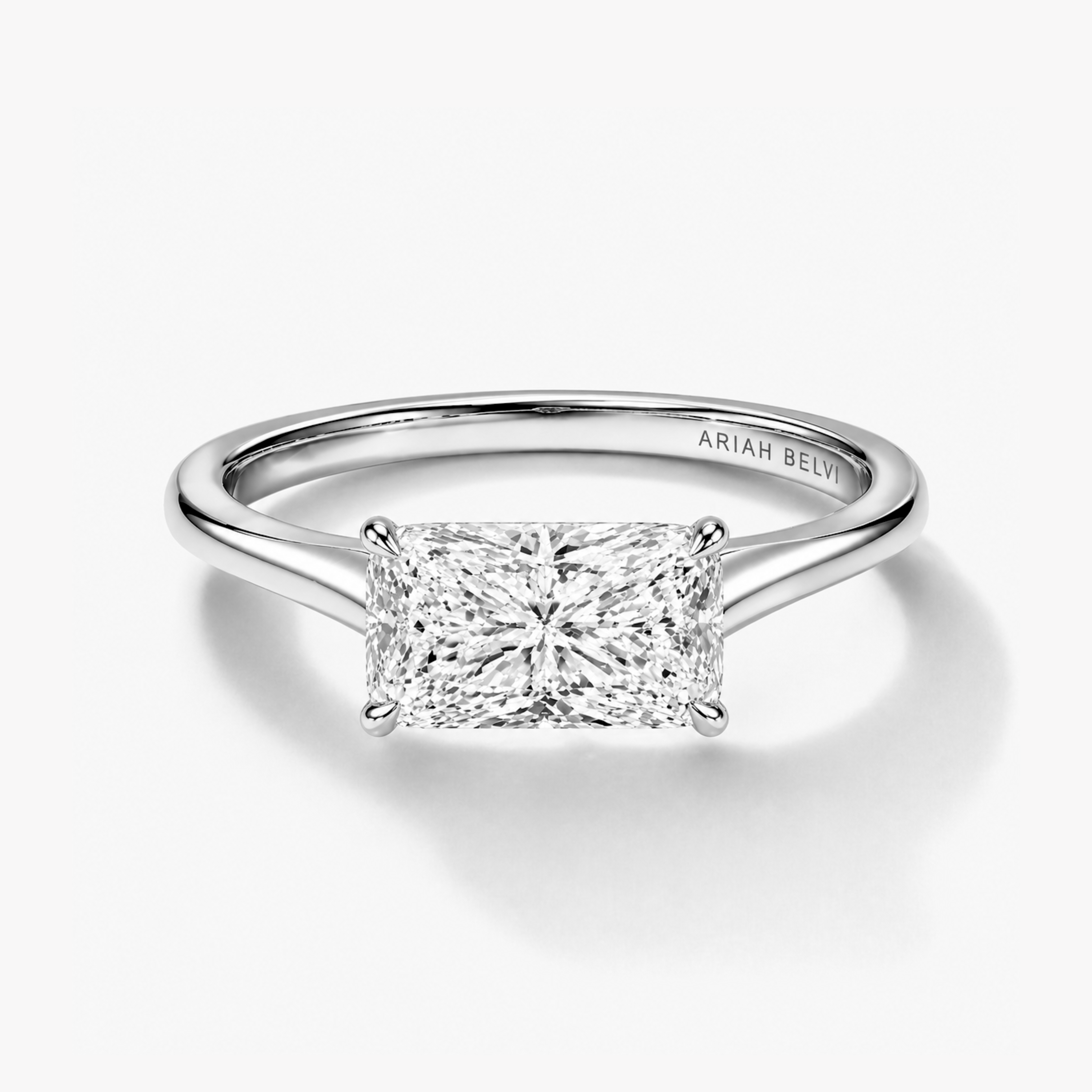 East–West Elongated Cushion-Cut Diamond Engagement Ring