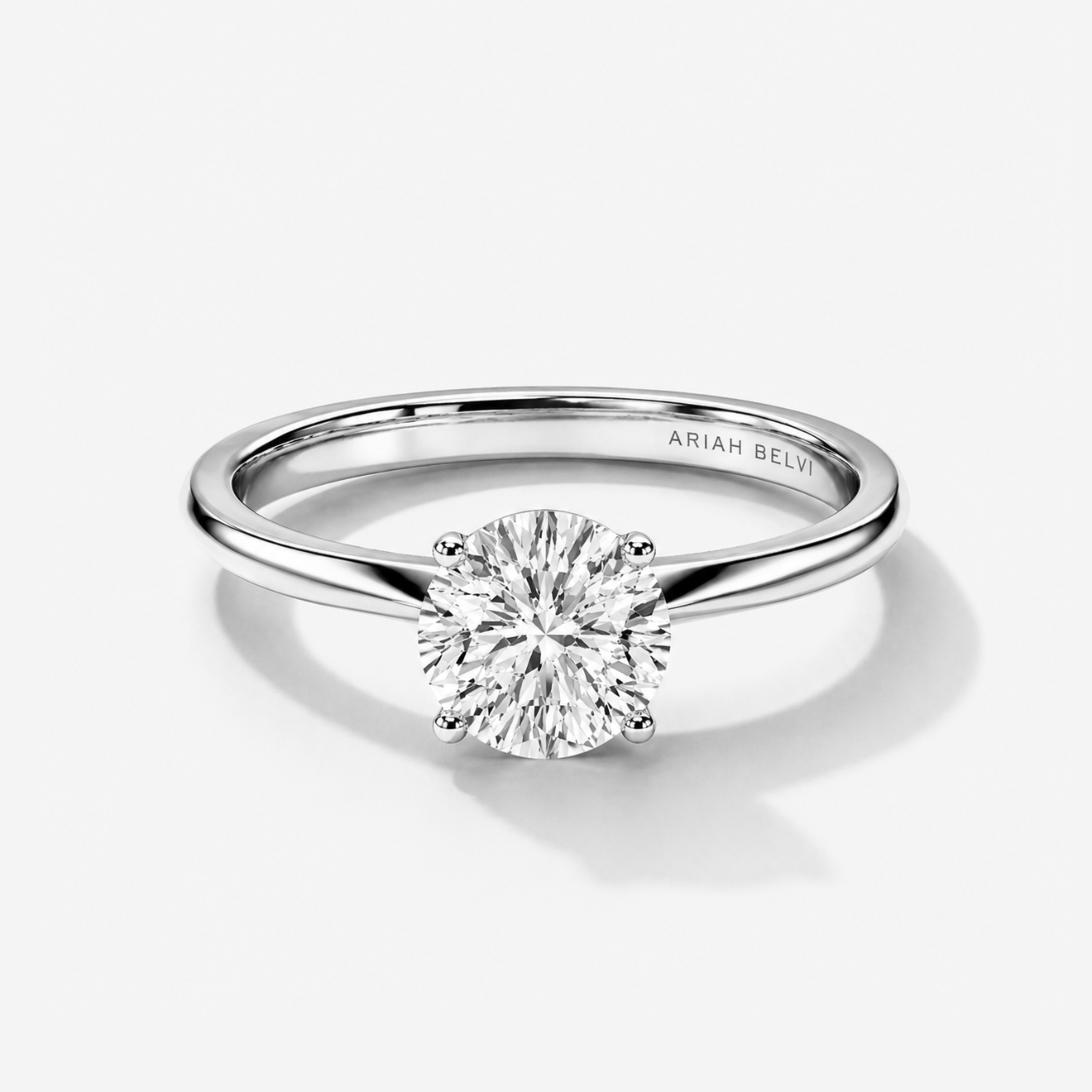 Round Brilliant 4-Claw Diamond Solitaire Engagement Ring