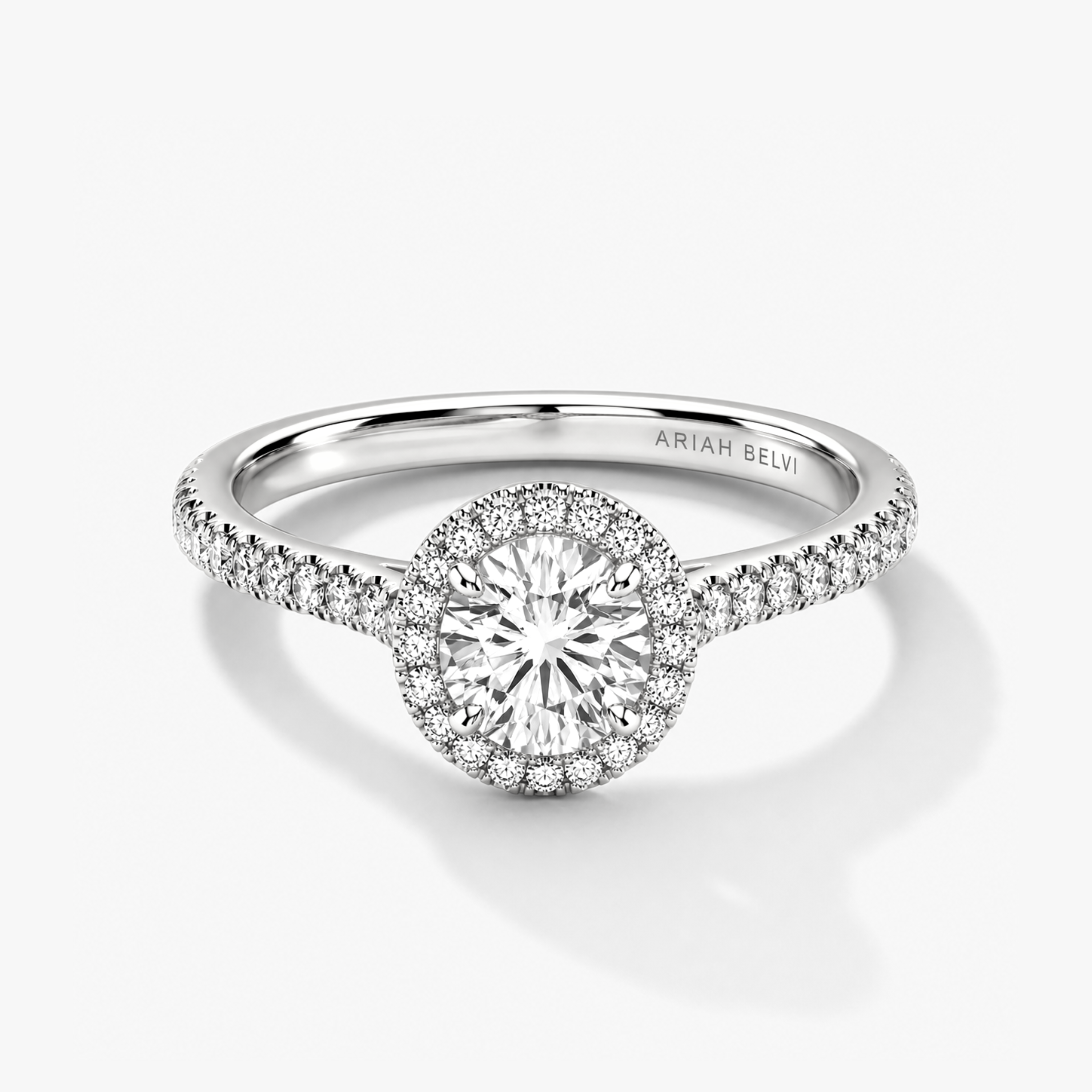 Round Halo Diamond Engagement Ring
