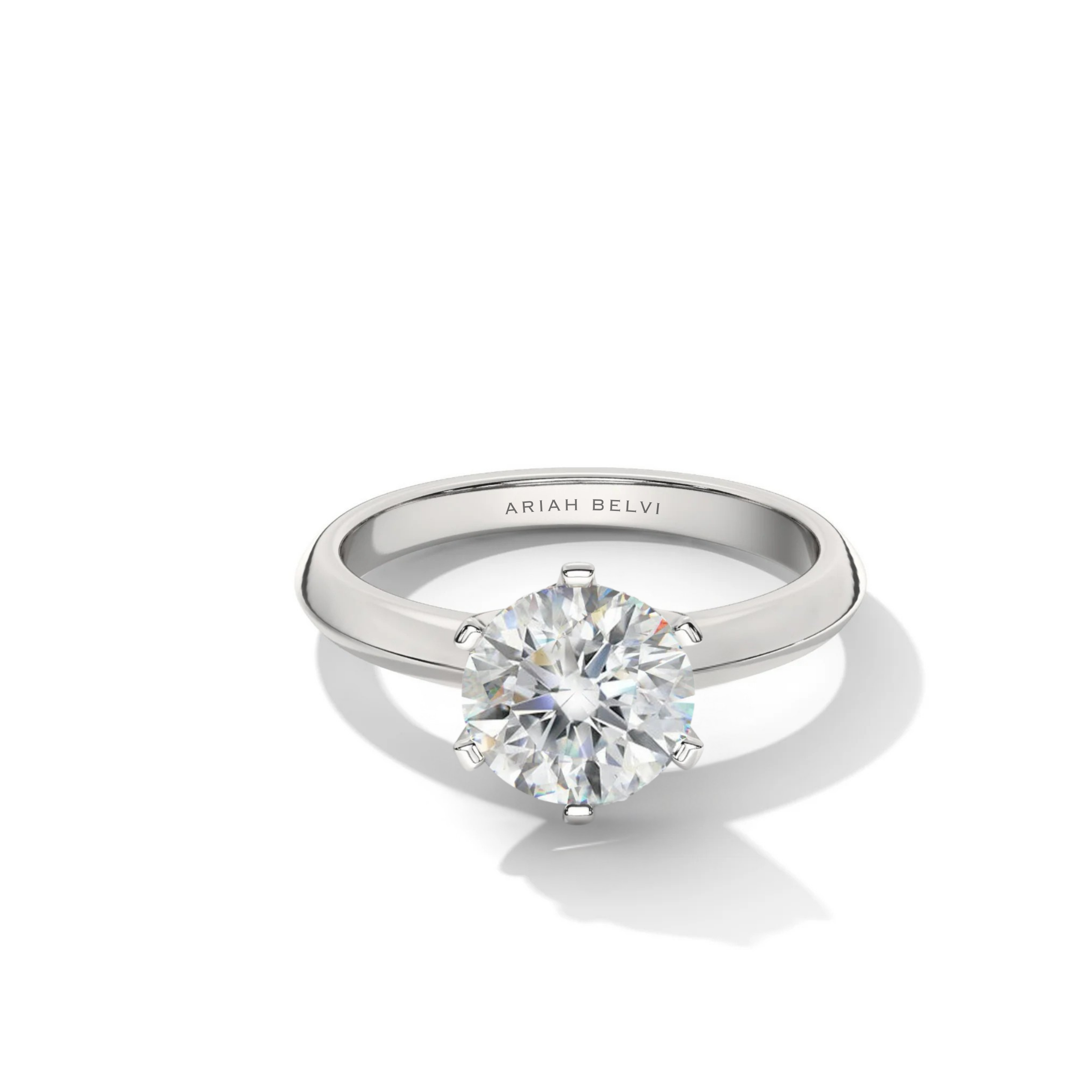 Round Solitaire 6-Claw Engagement Ring