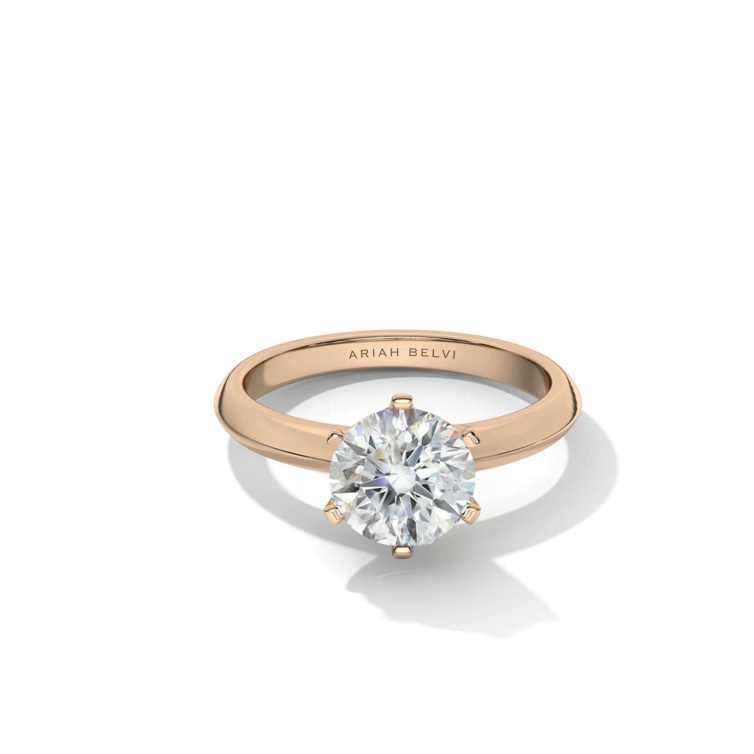 Round Solitaire 6-Claw Engagement Ring
