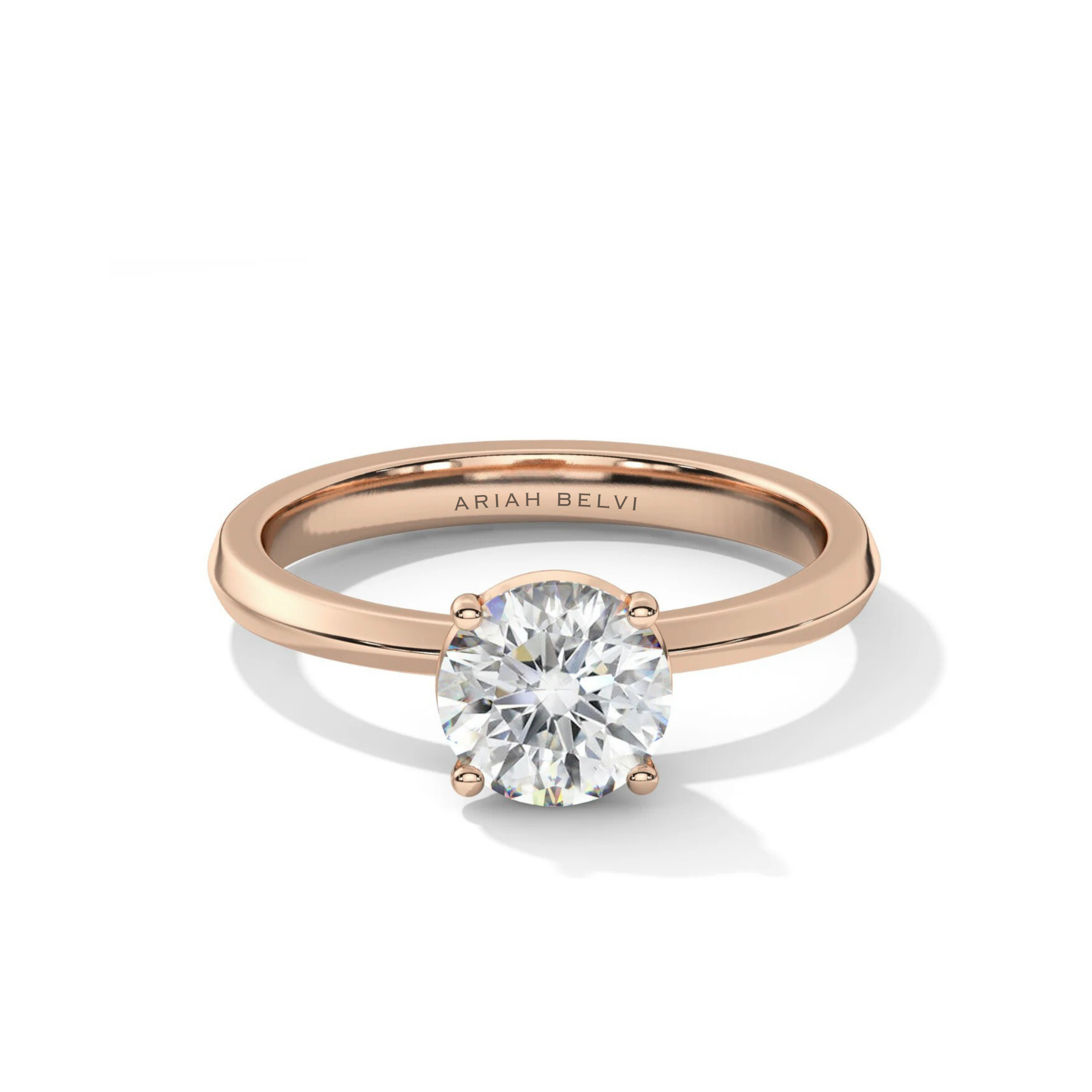 Round Solitaire 4-Claw Engagement Ring