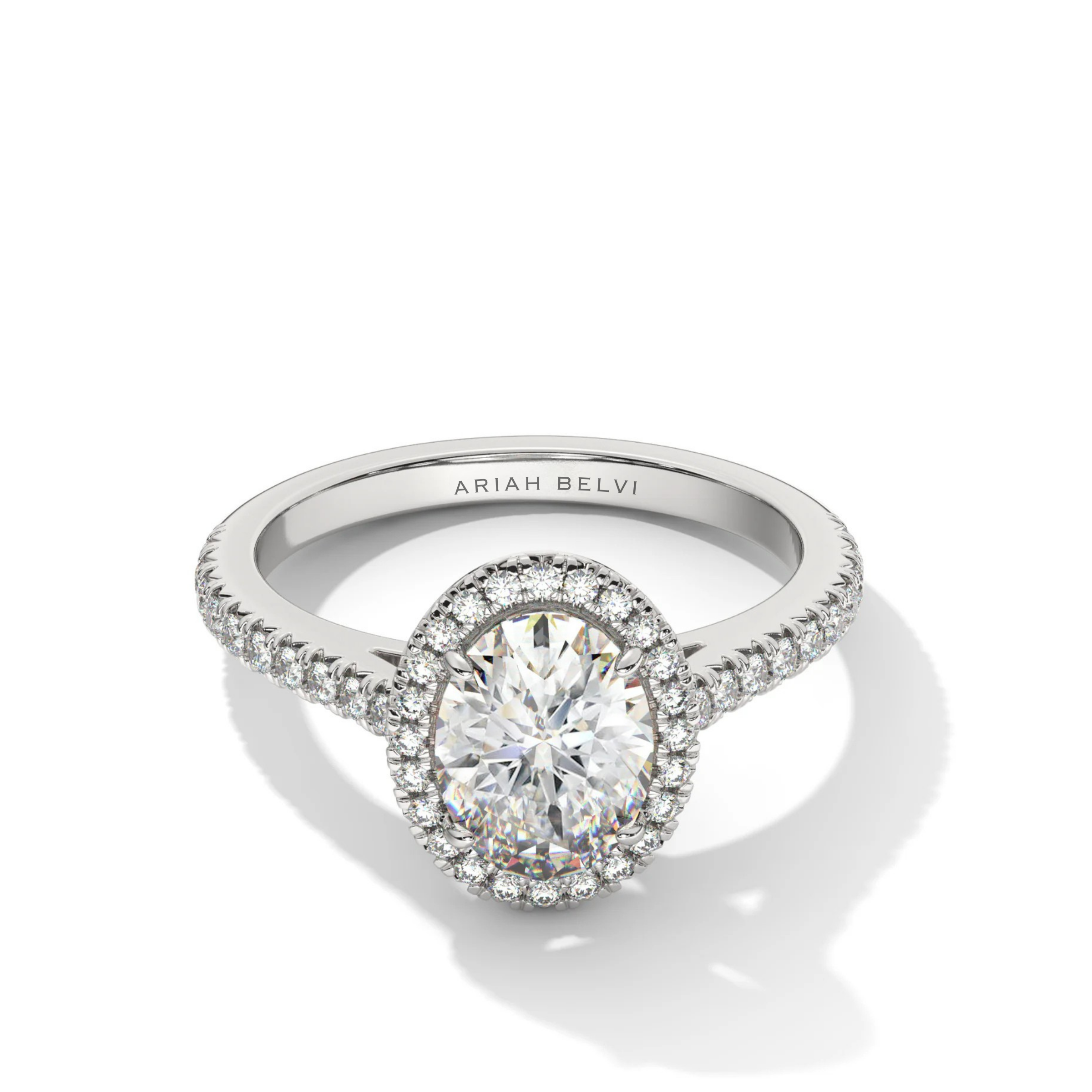 Oval Halo Engagement Ring