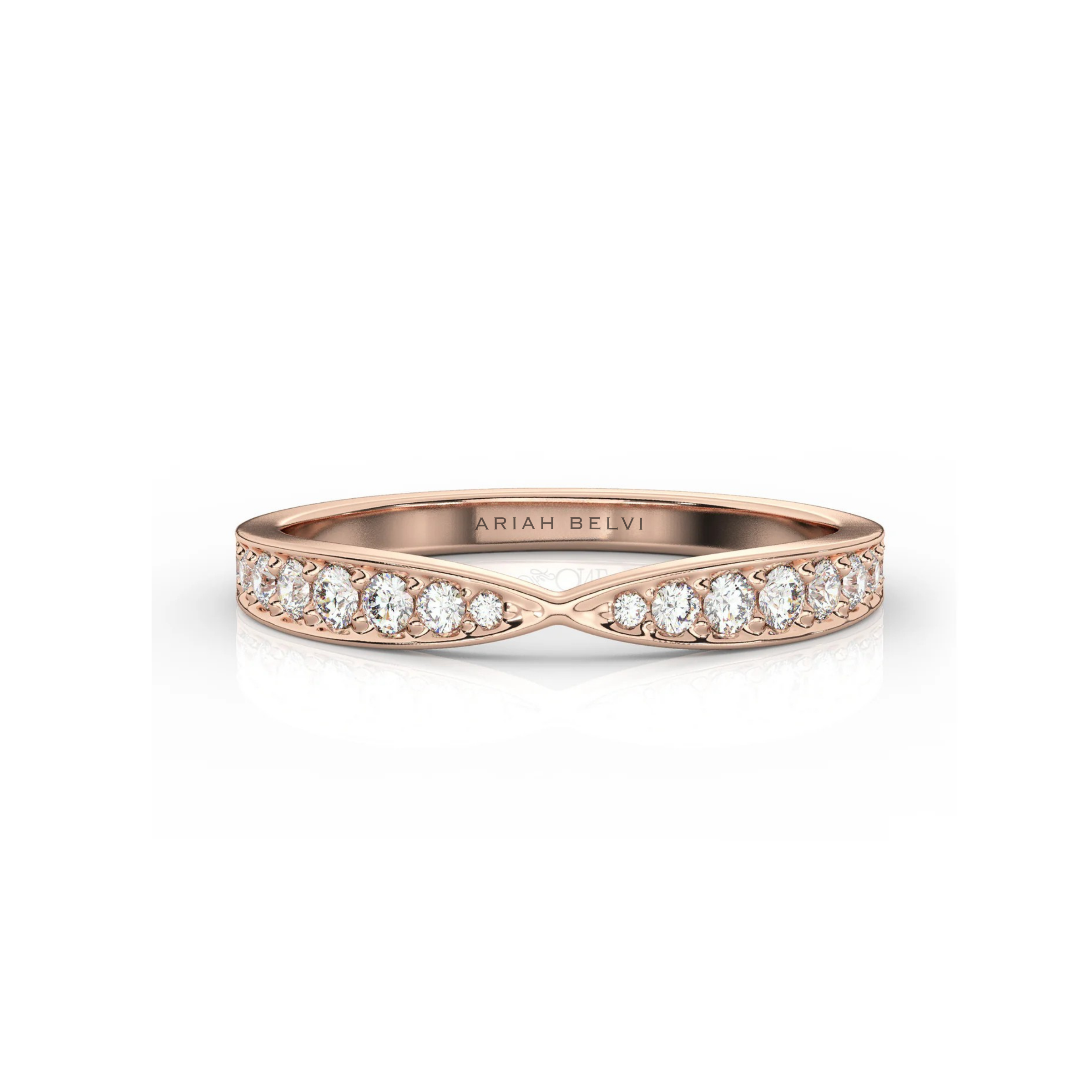 Round Diamond Tapered Wedding Band