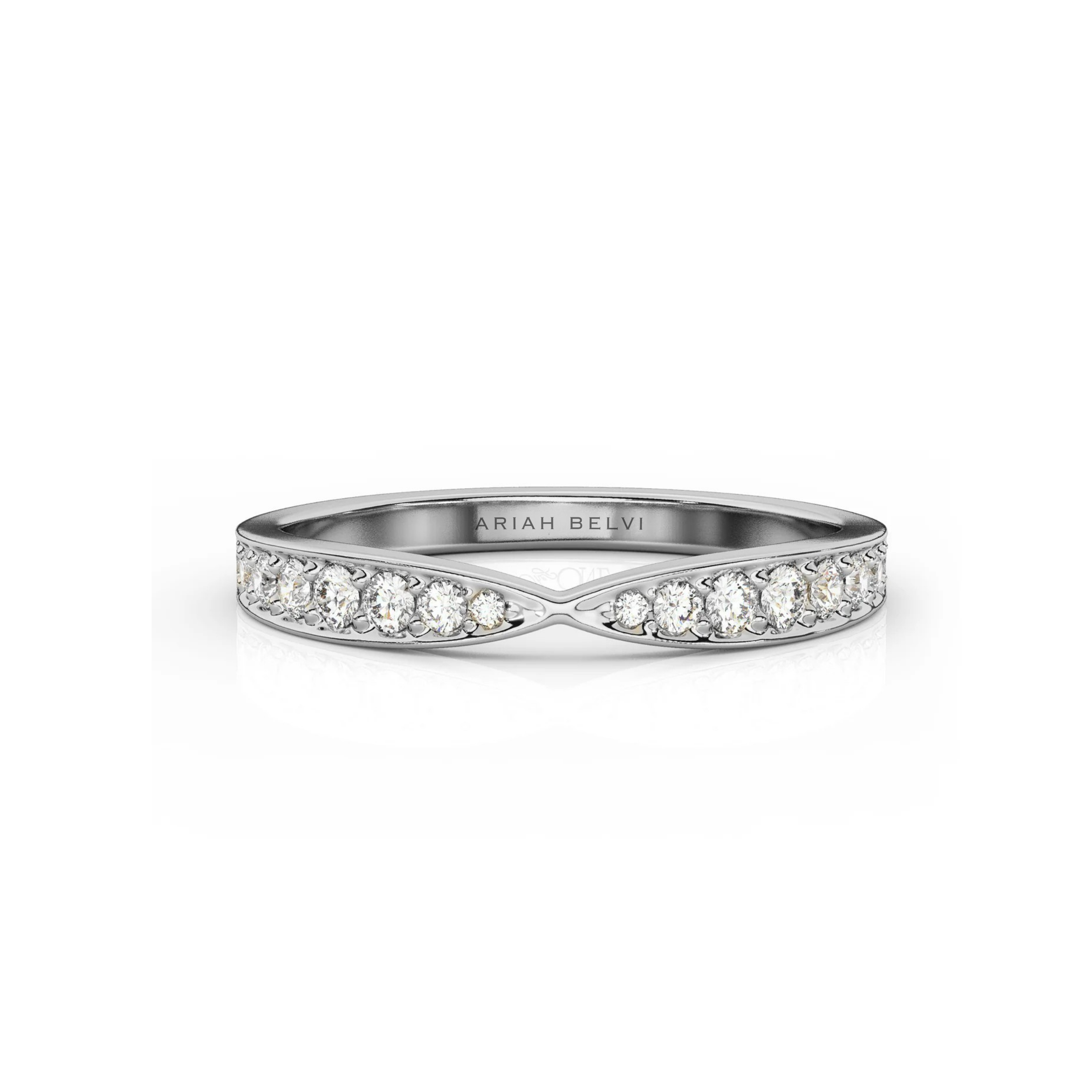 Round Diamond Tapered Wedding Band