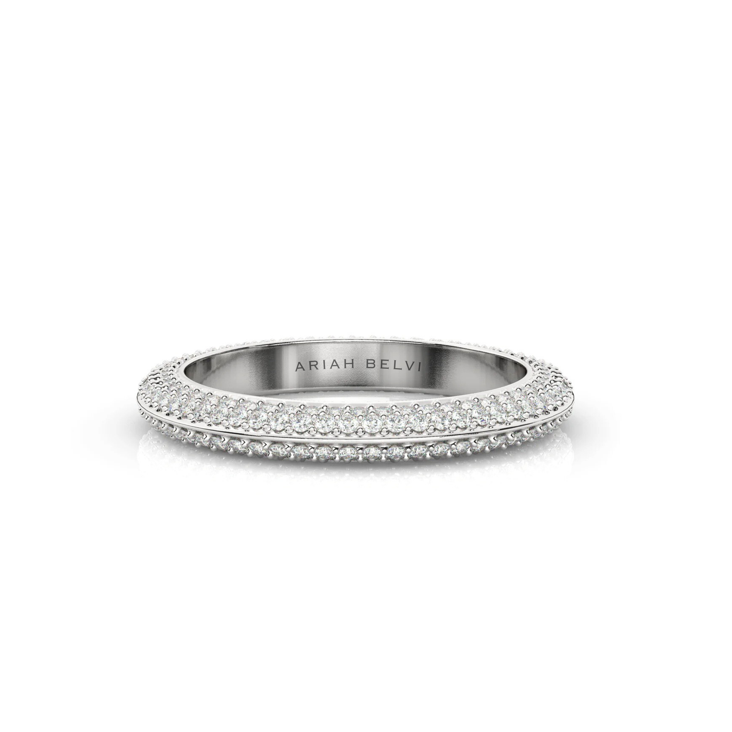 Classic Round Knife-Edge Diamond Band