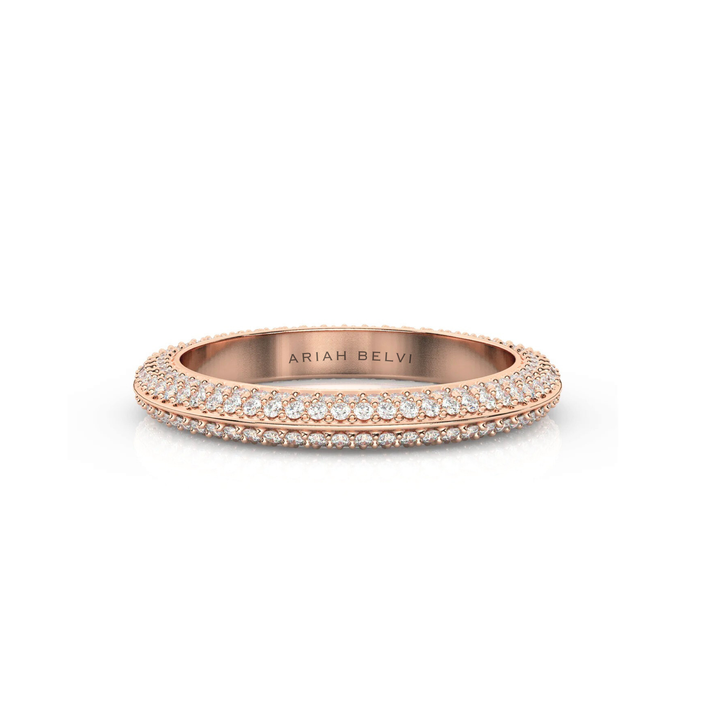 Classic Round Knife-Edge Diamond Band