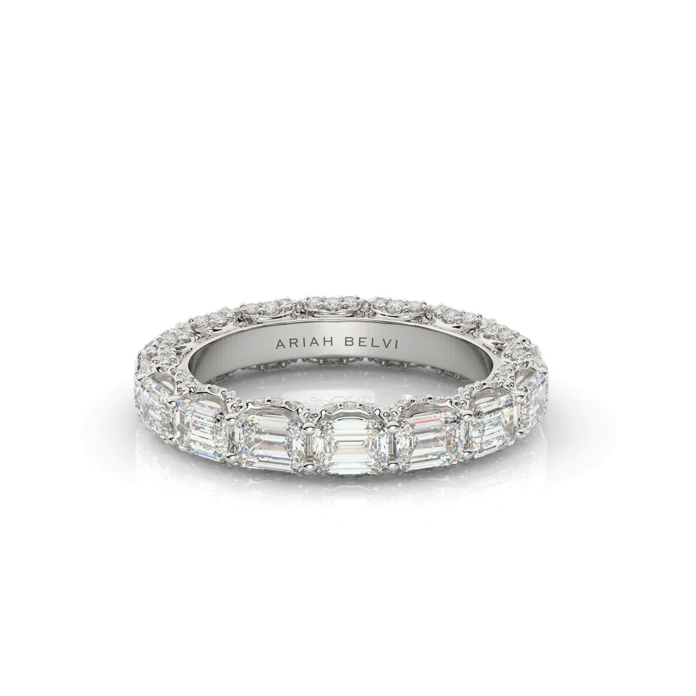 Emerald Eternity Diamond Wedding Band