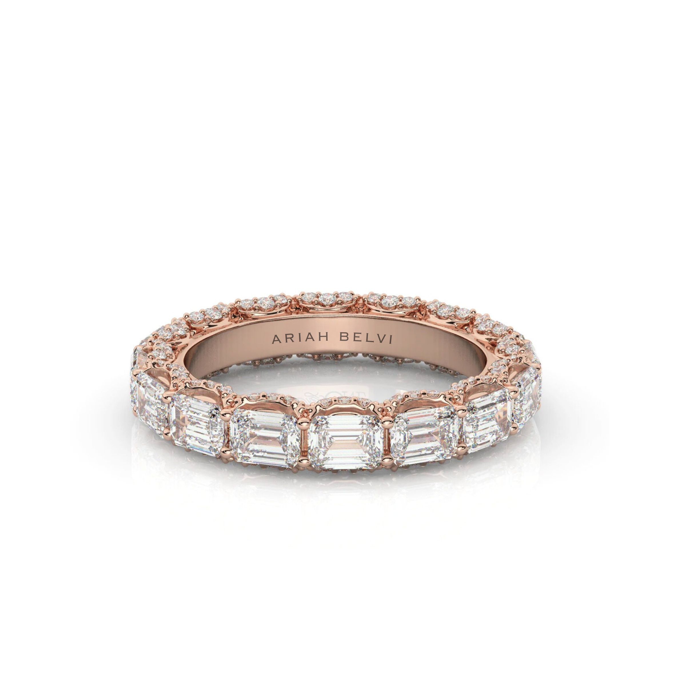 Emerald Eternity Diamond Wedding Band