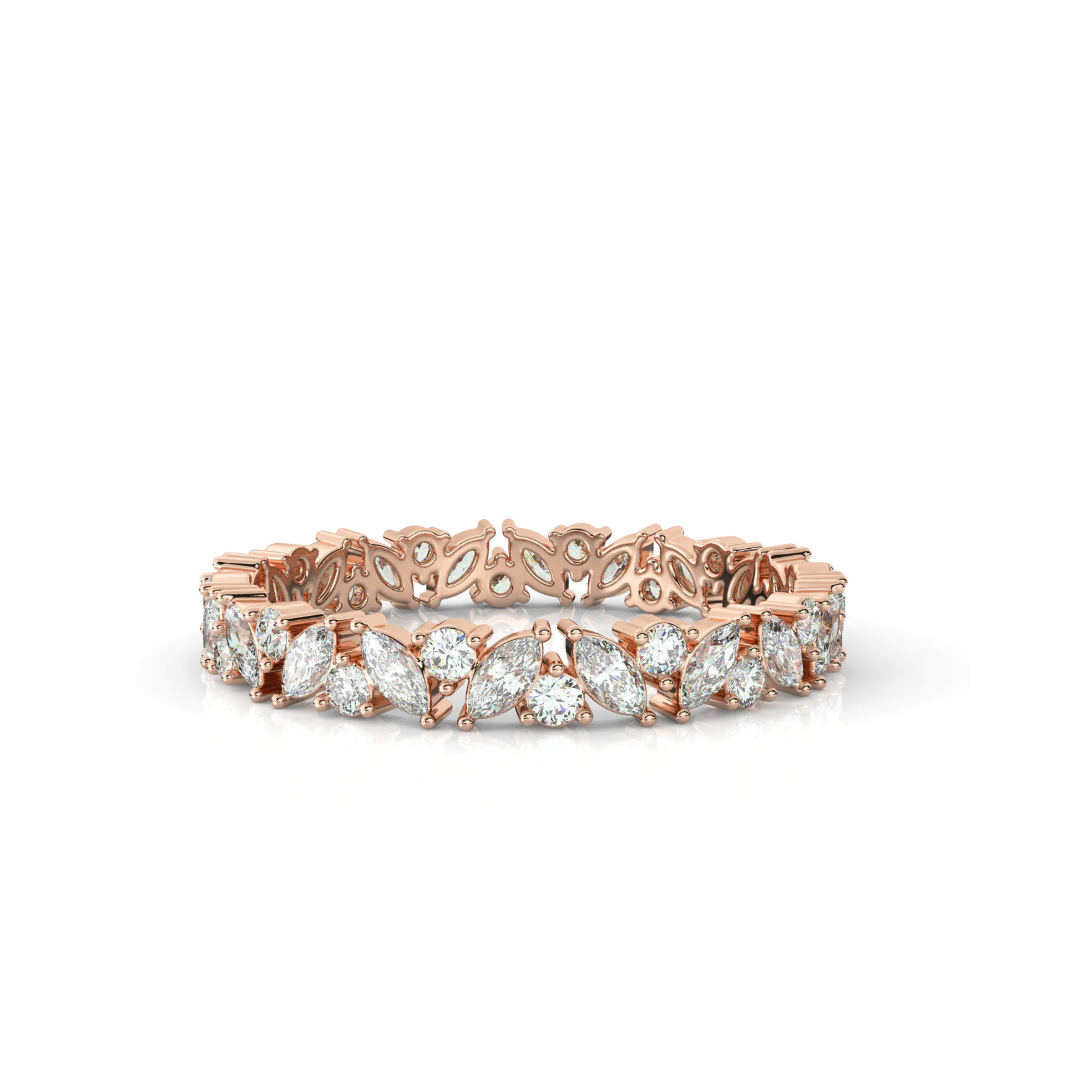 Marquise & Round Diamond Eternity Band