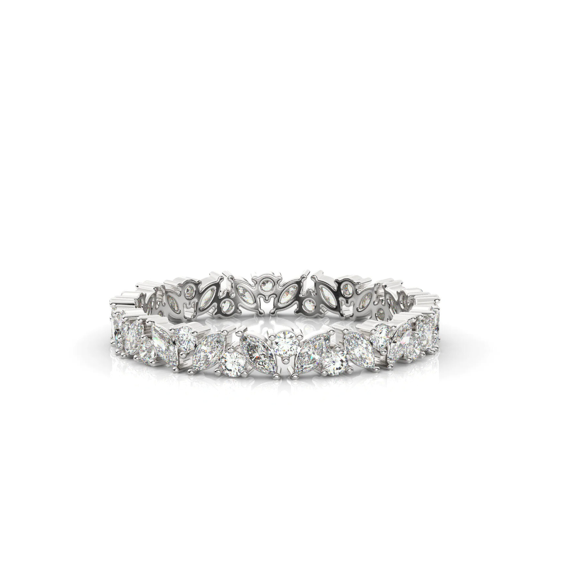 Marquise & Round Diamond Eternity Band