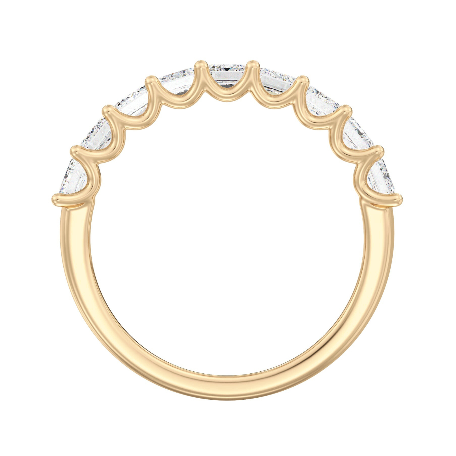 Emerald Half Eternity Wedding Ring