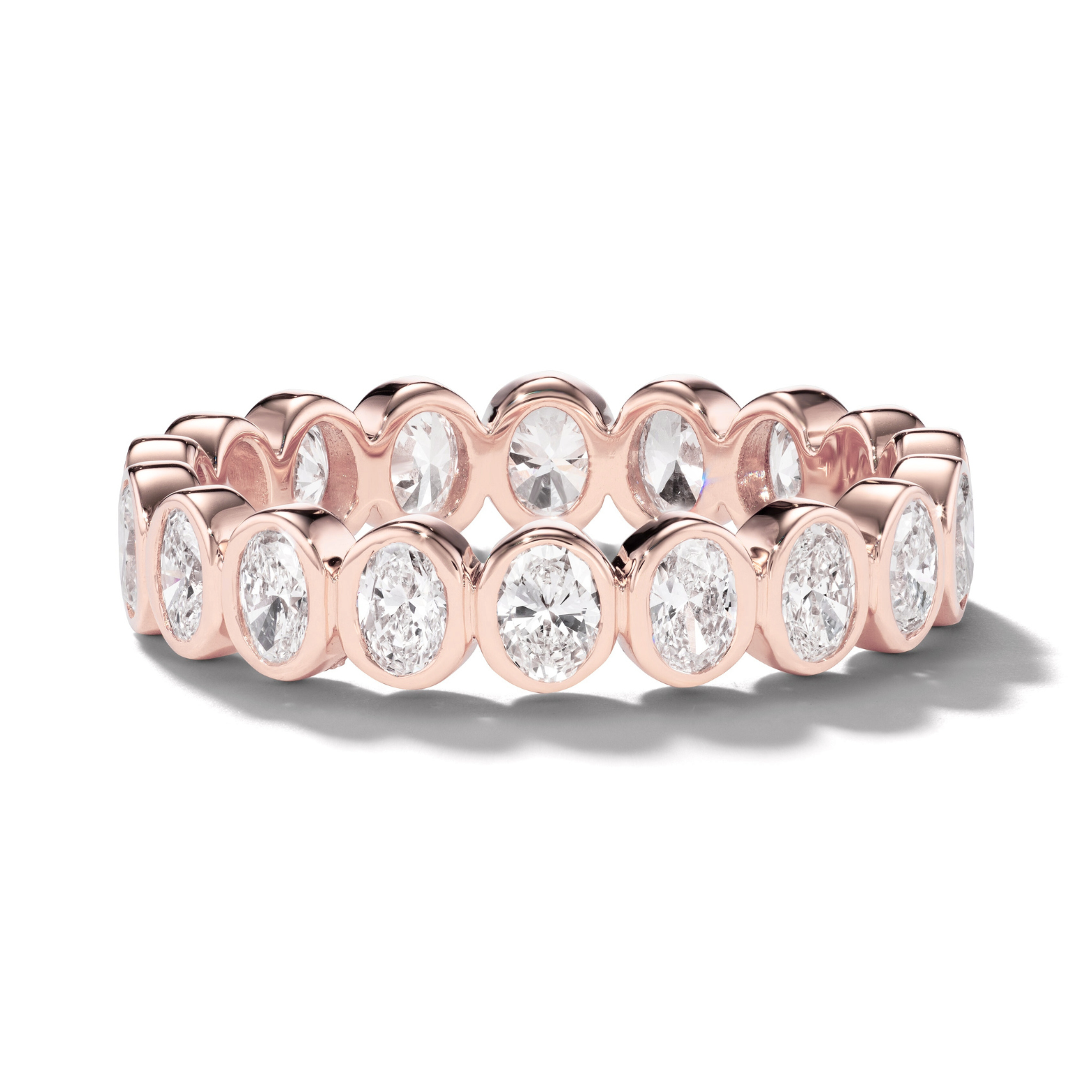 Oval Diamond Wedding Band