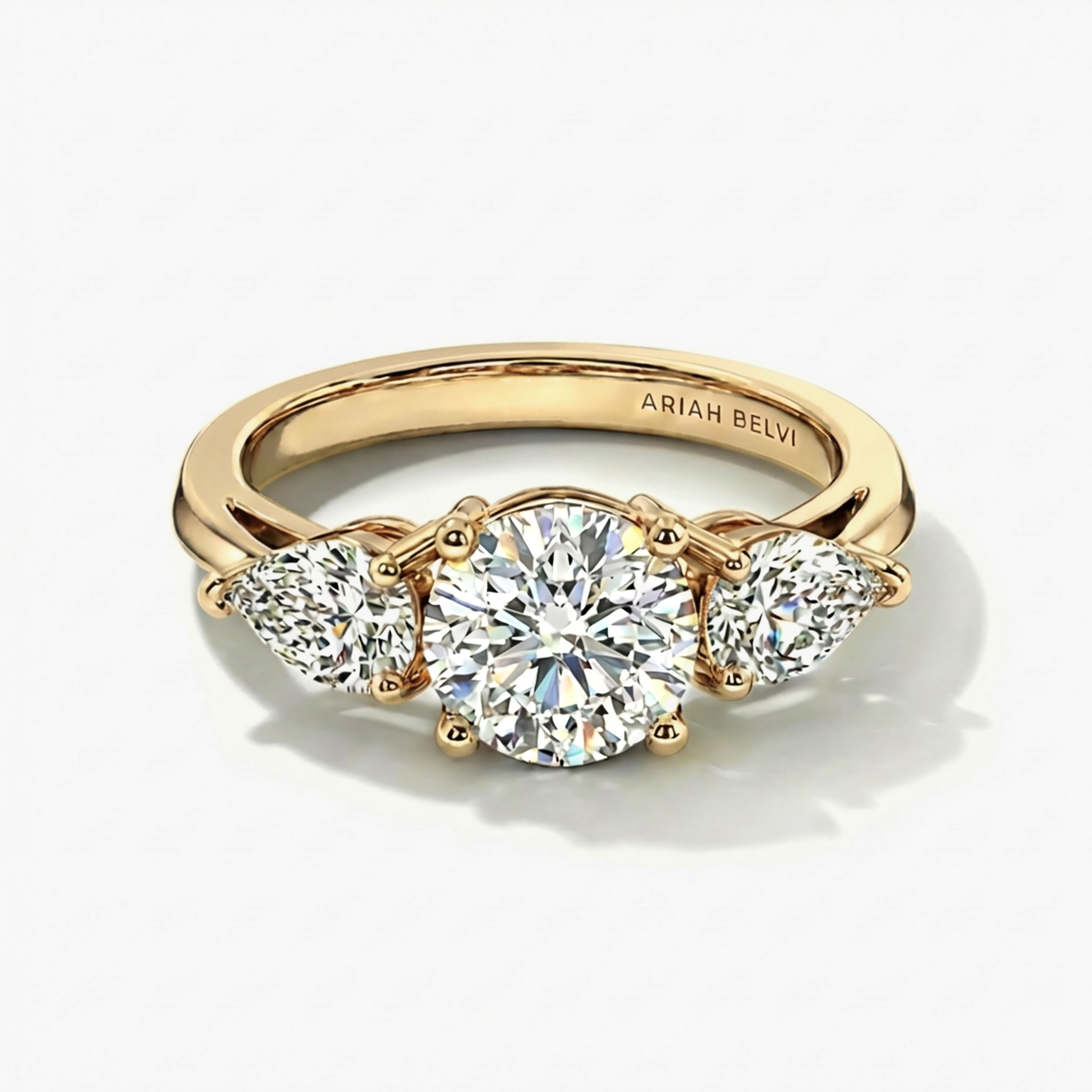 Round & Pear Trilogy Ring