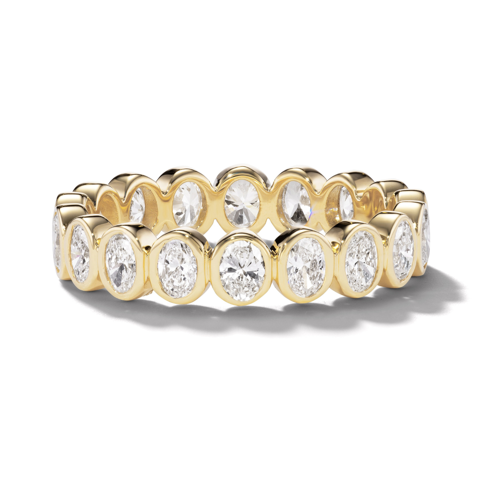 Oval Diamond Wedding Band