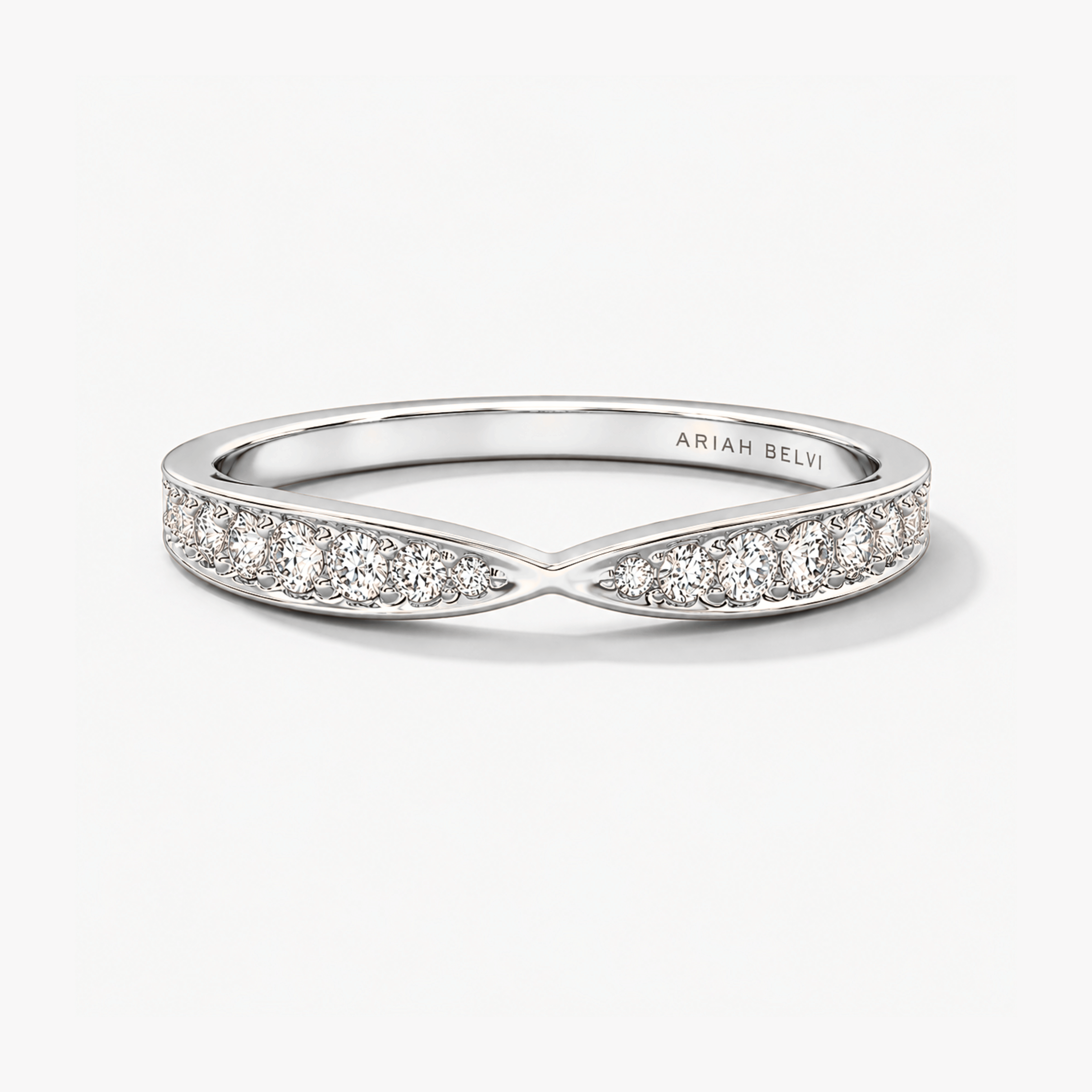 Round Diamond Tapered Wedding Band