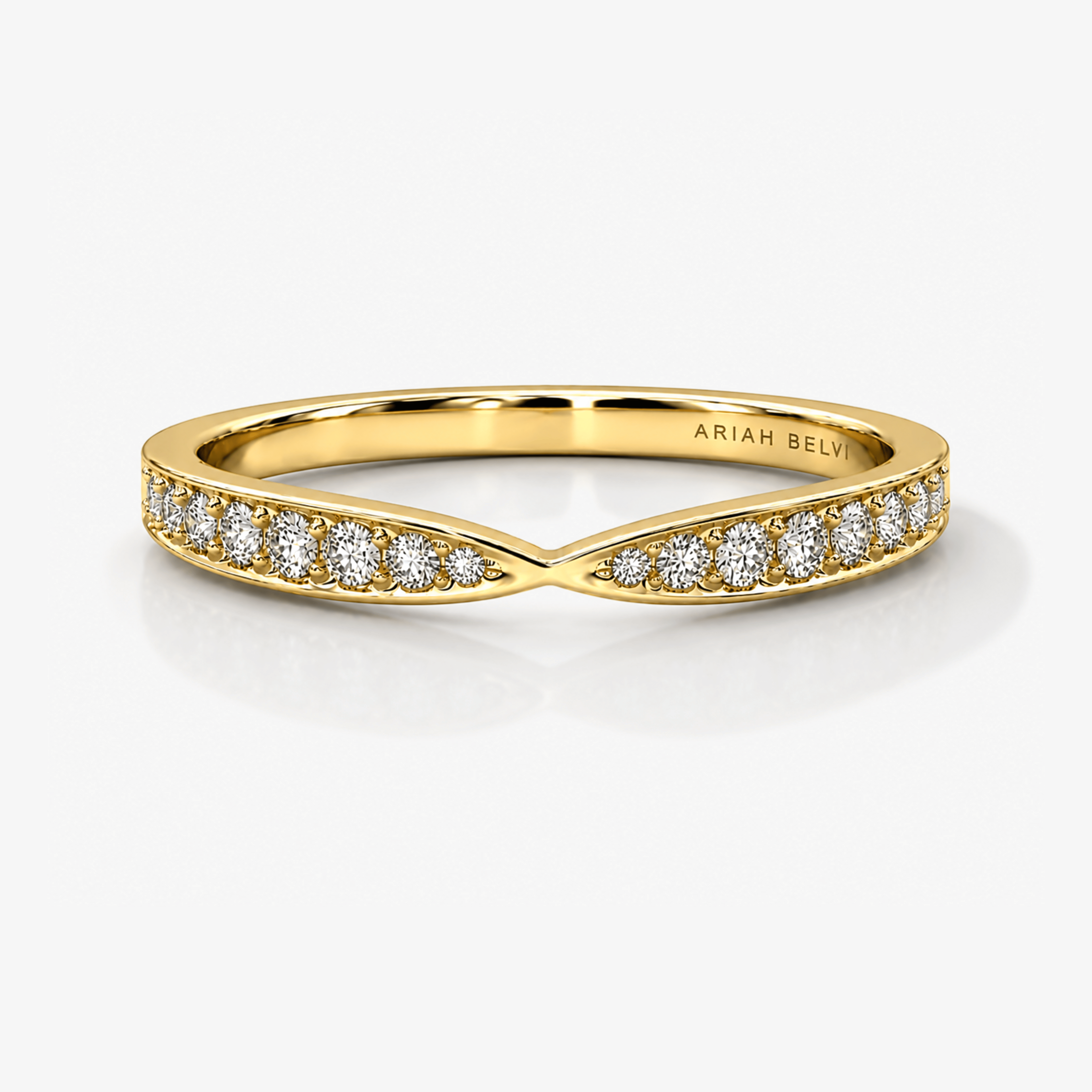 Round Diamond Tapered Wedding Band