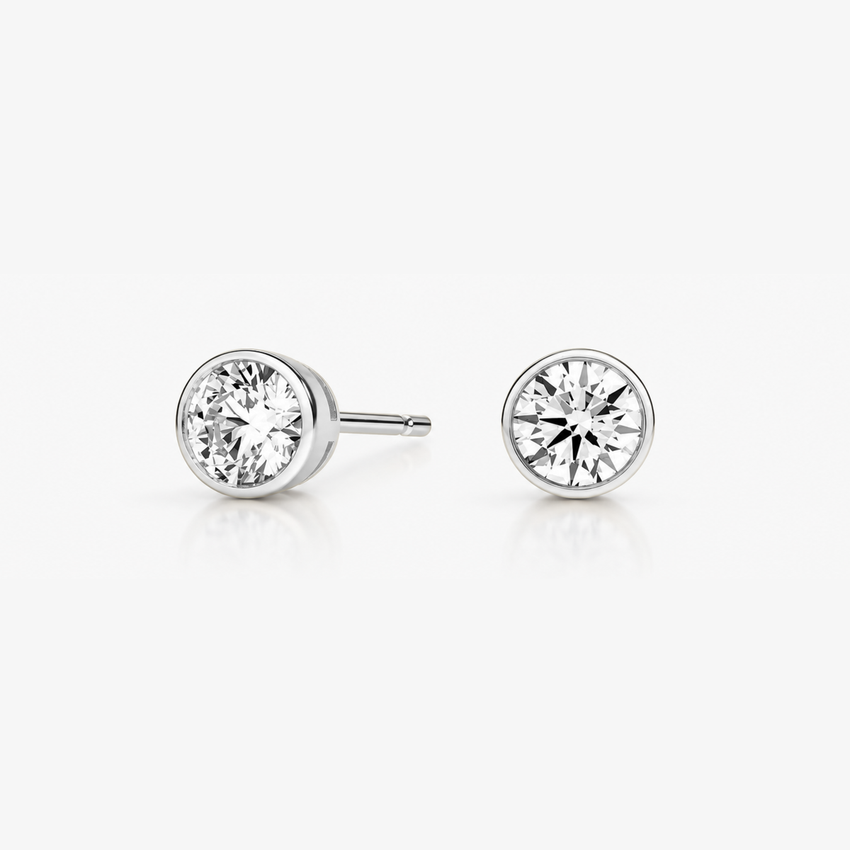 Signature Round Bezel Studs