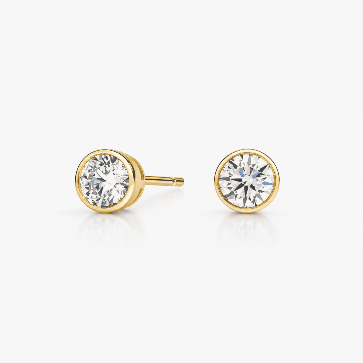 Signature Round Bezel Studs
