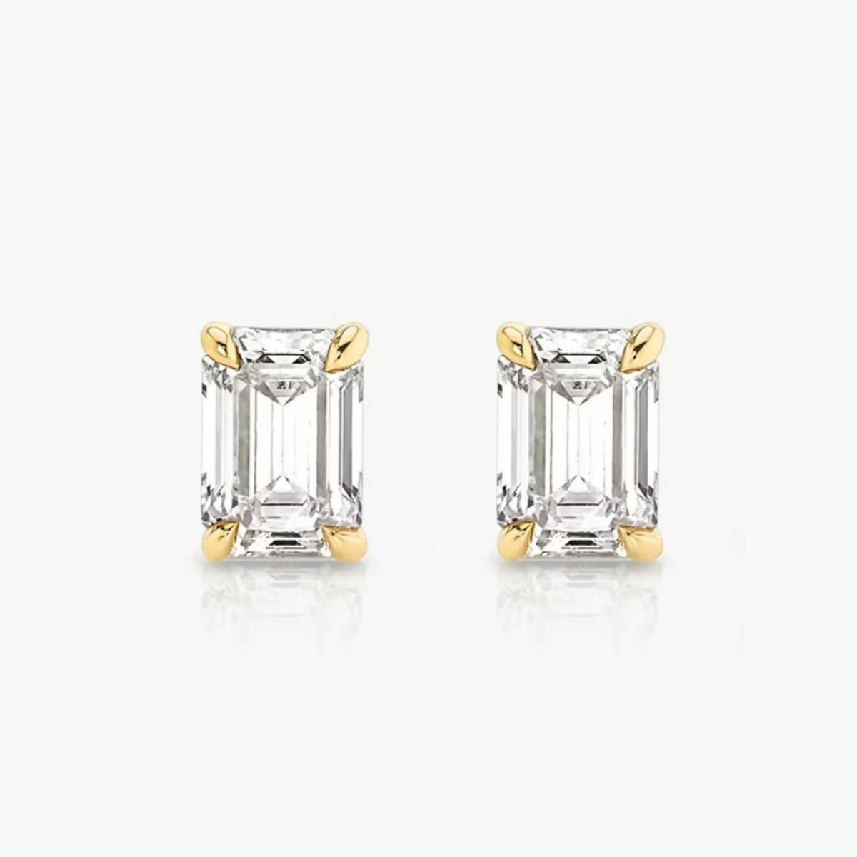 Signature Emerald-Cut Diamond Studs