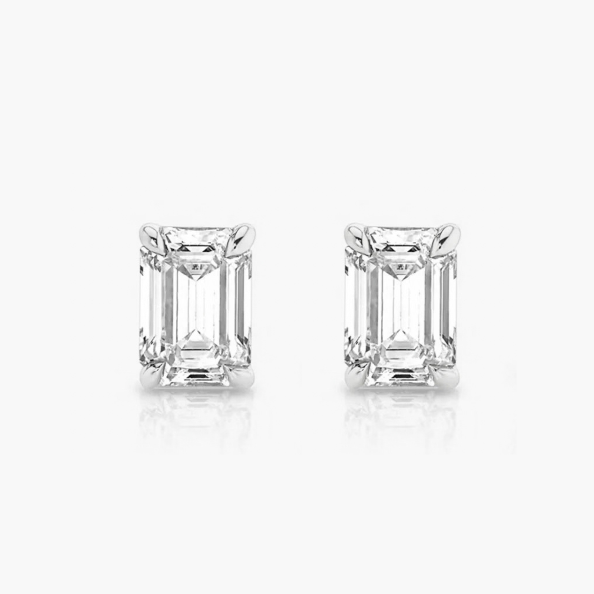 Signature Emerald-Cut Diamond Studs