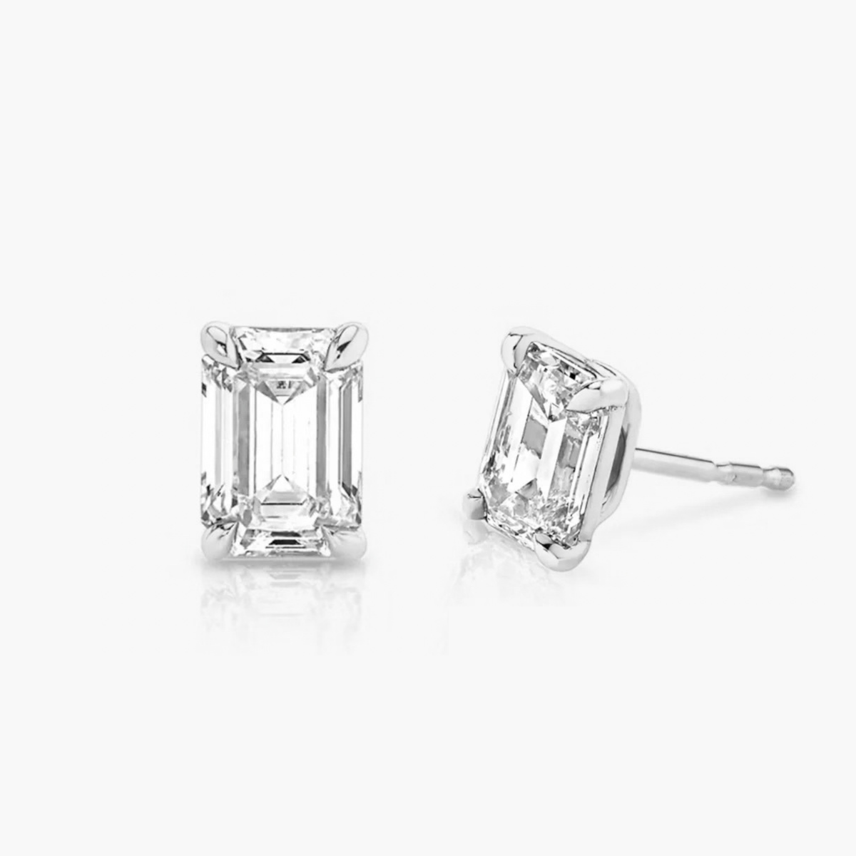 Signature Emerald-Cut Diamond Studs
