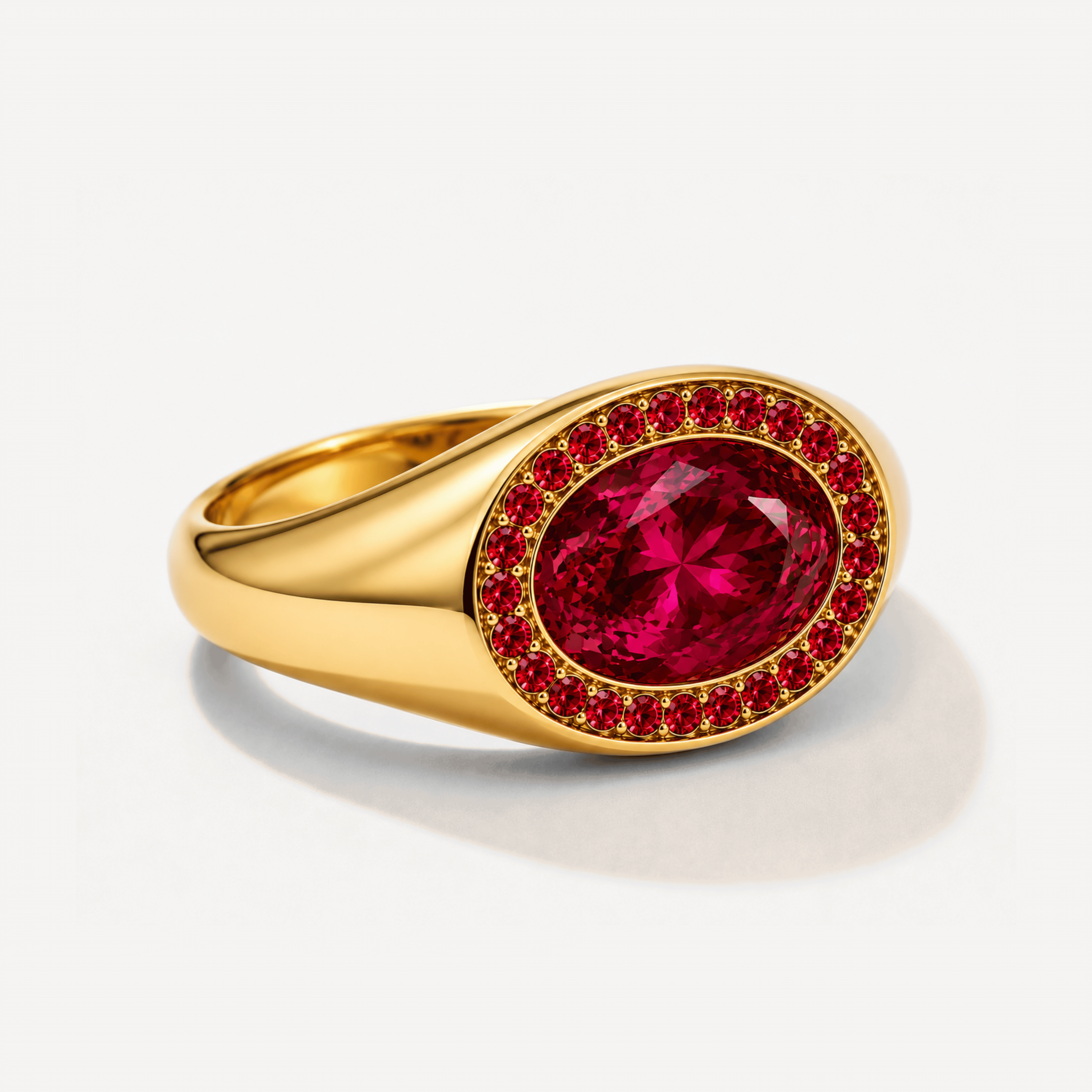 The Marlowe Signet Ruby Pinky Ring