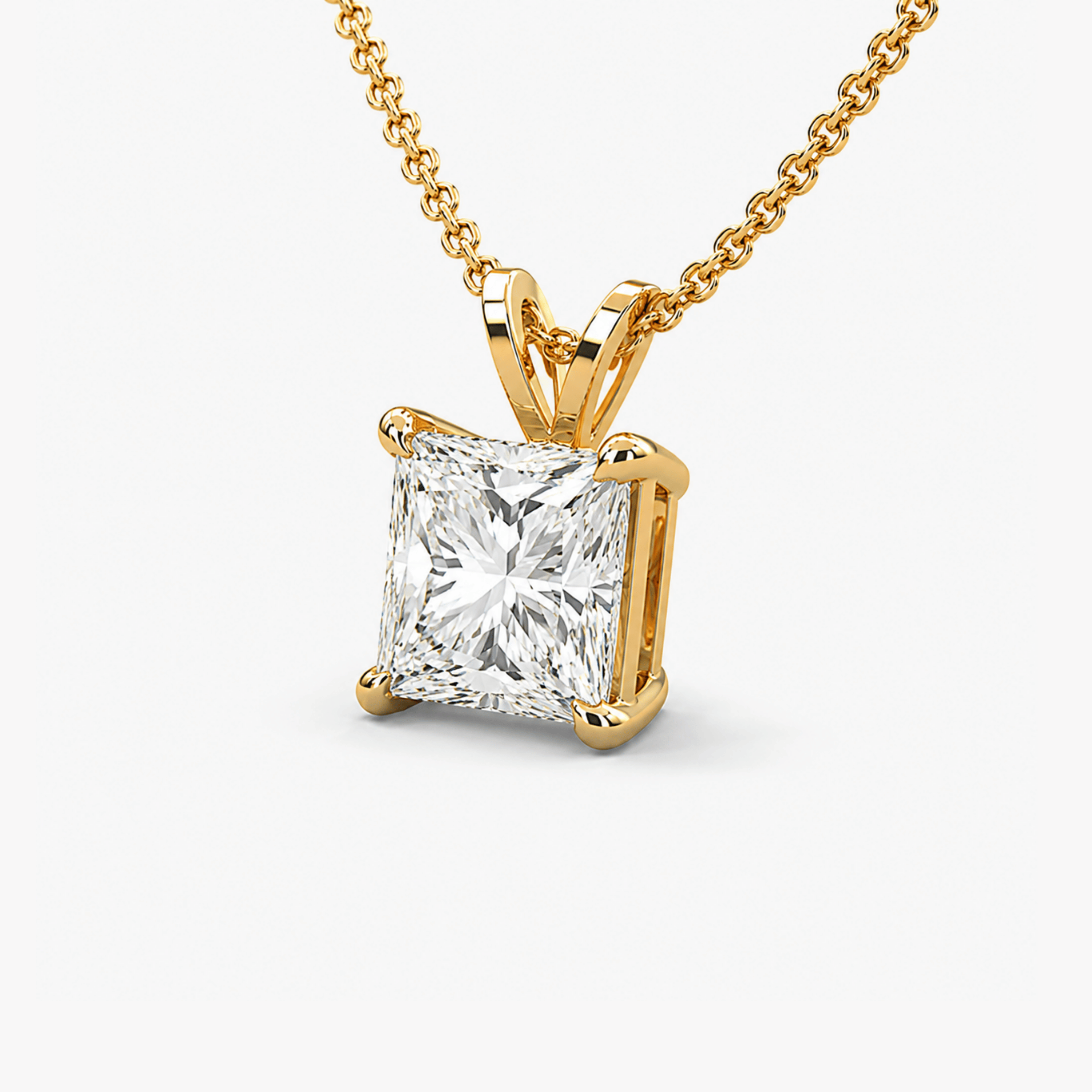 Princess Cut Diamond Pendant