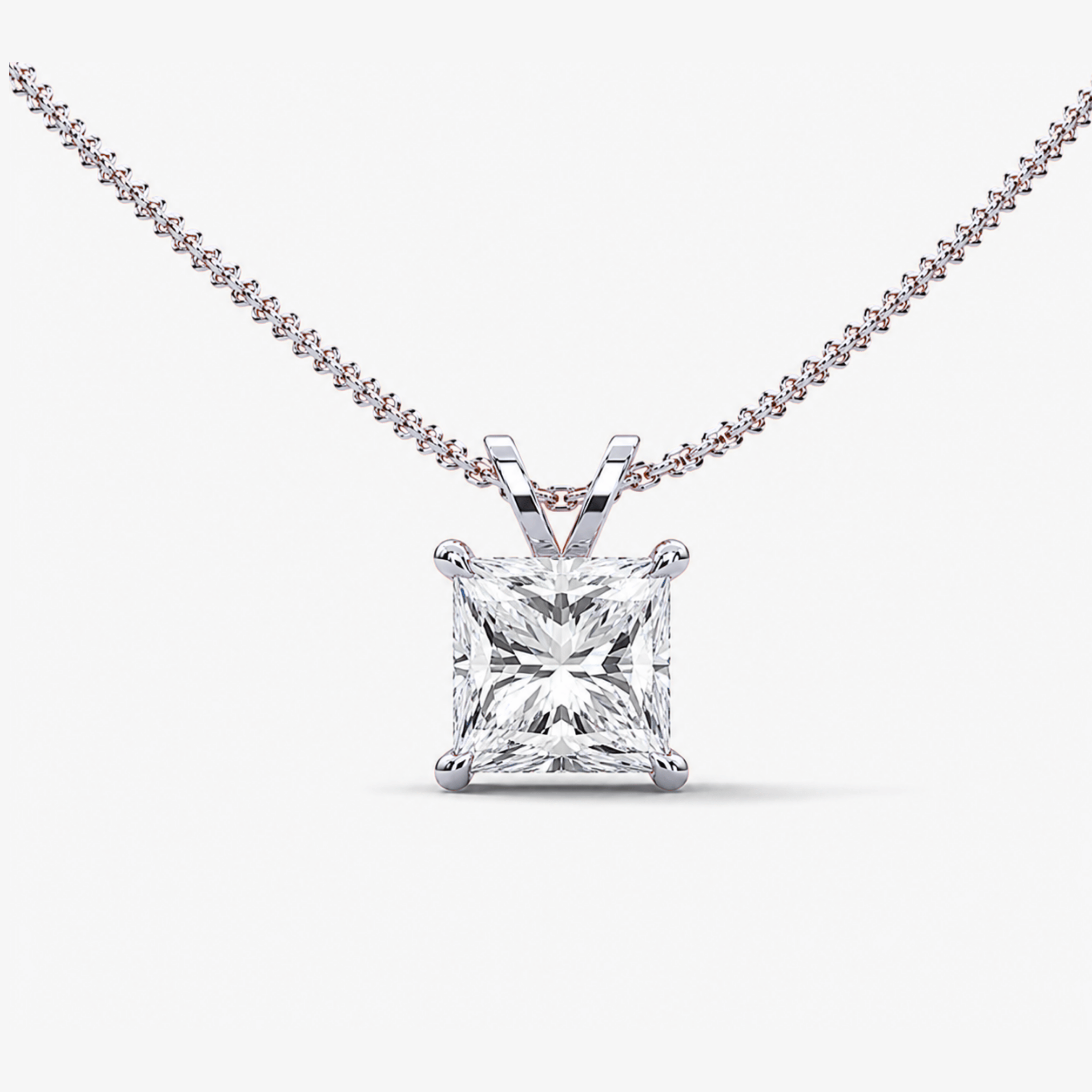 Princess Cut Diamond Pendant